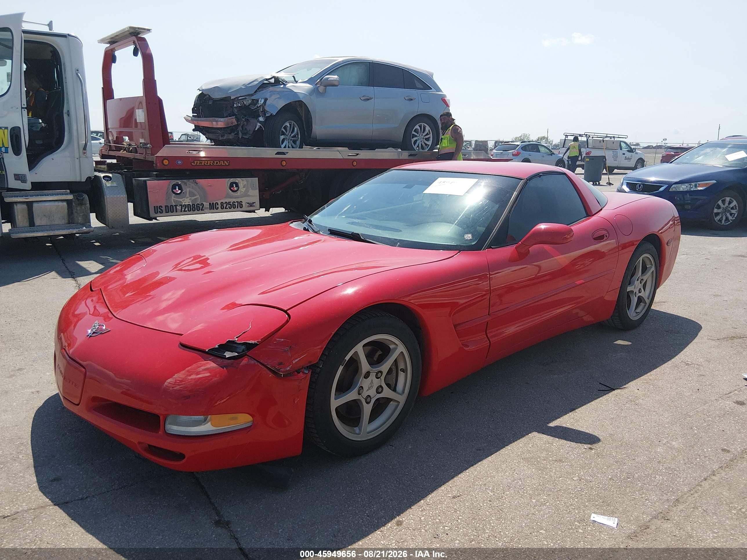 2000 Chevrolet Corvette Red vin: 1G1YY22GXY5103595
