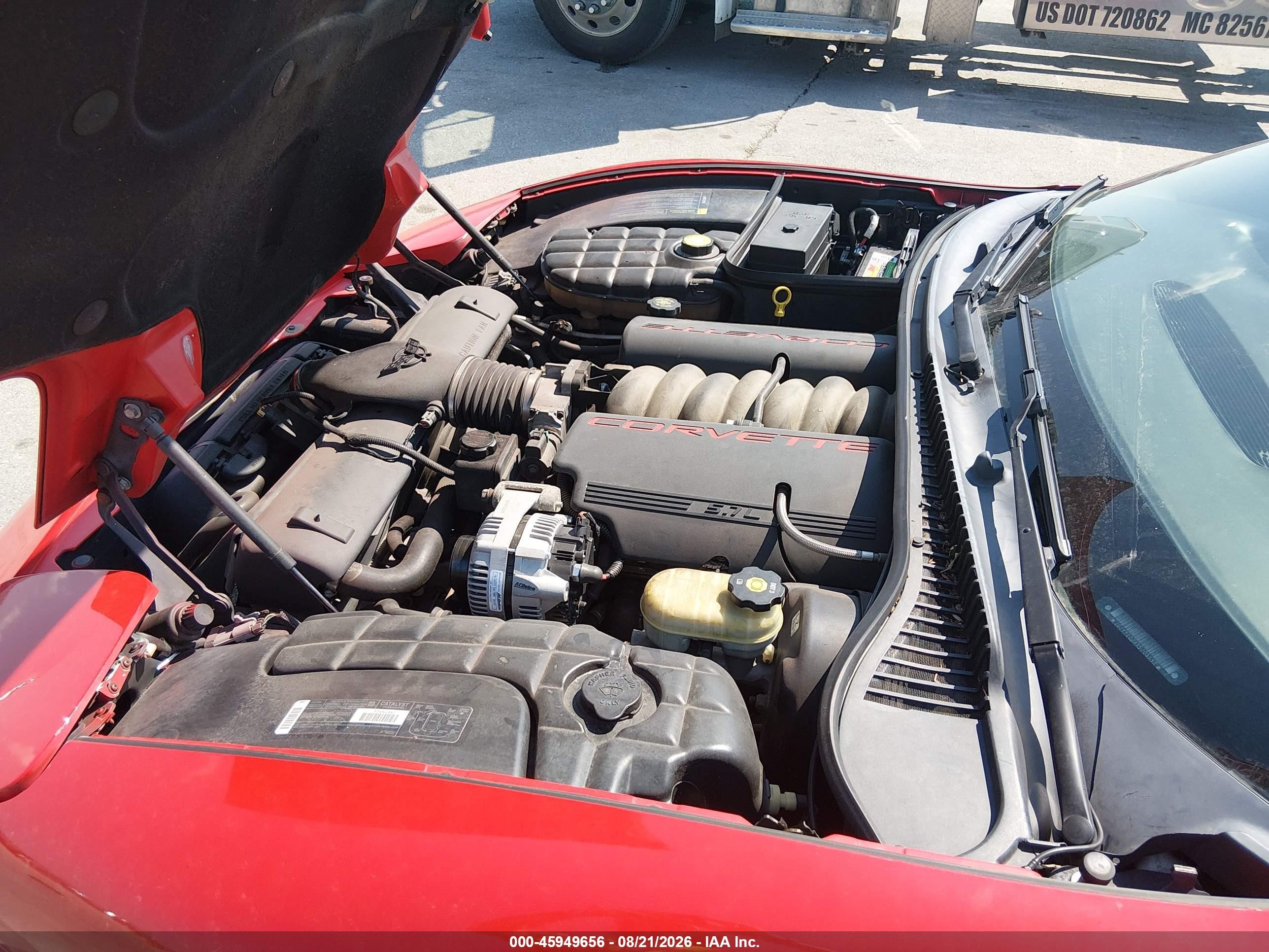 2000 Chevrolet Corvette Red vin: 1G1YY22GXY5103595