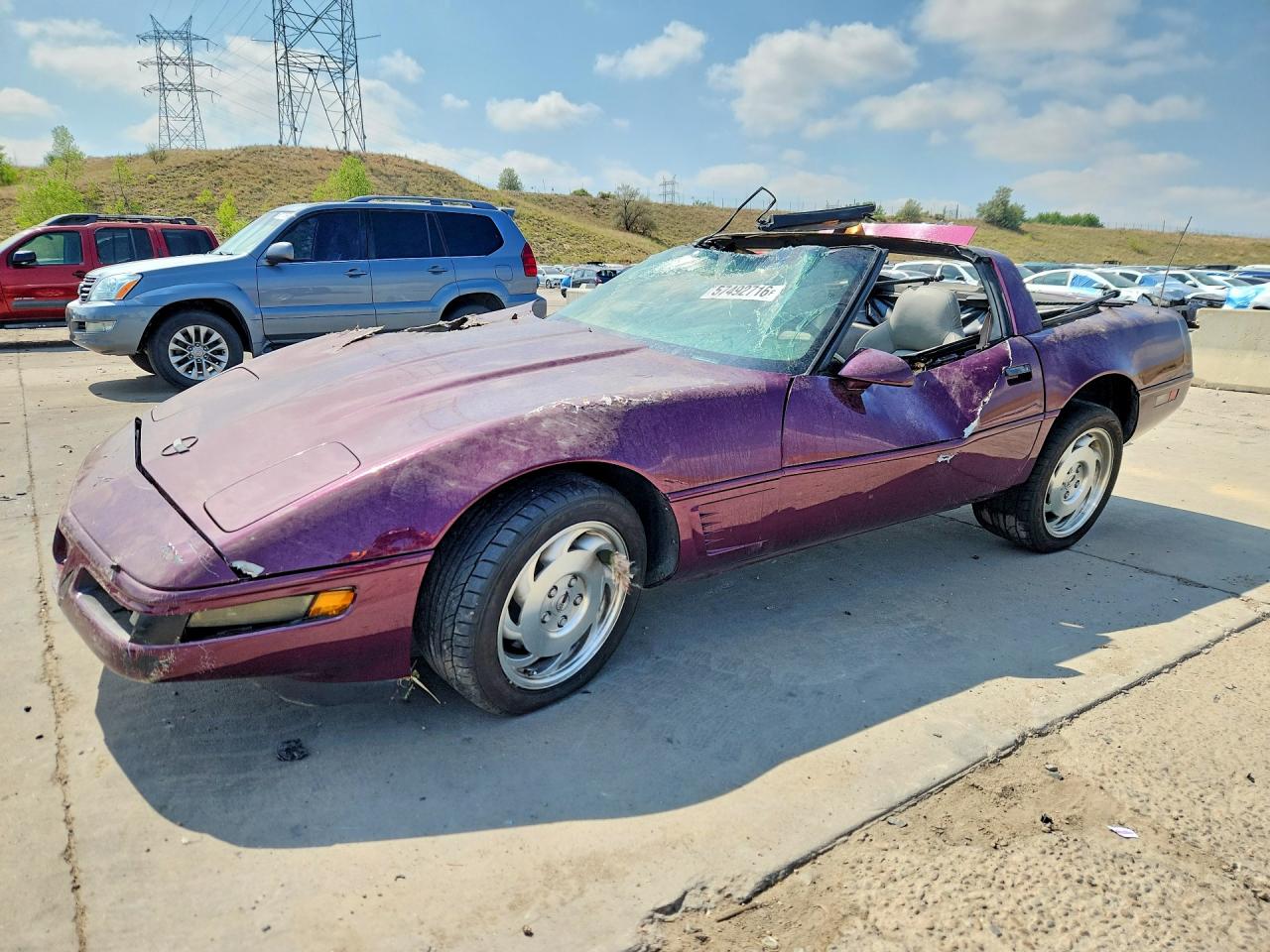 1995 Chevrolet Corvette Purple vin: 1G1YY22P7S5107028