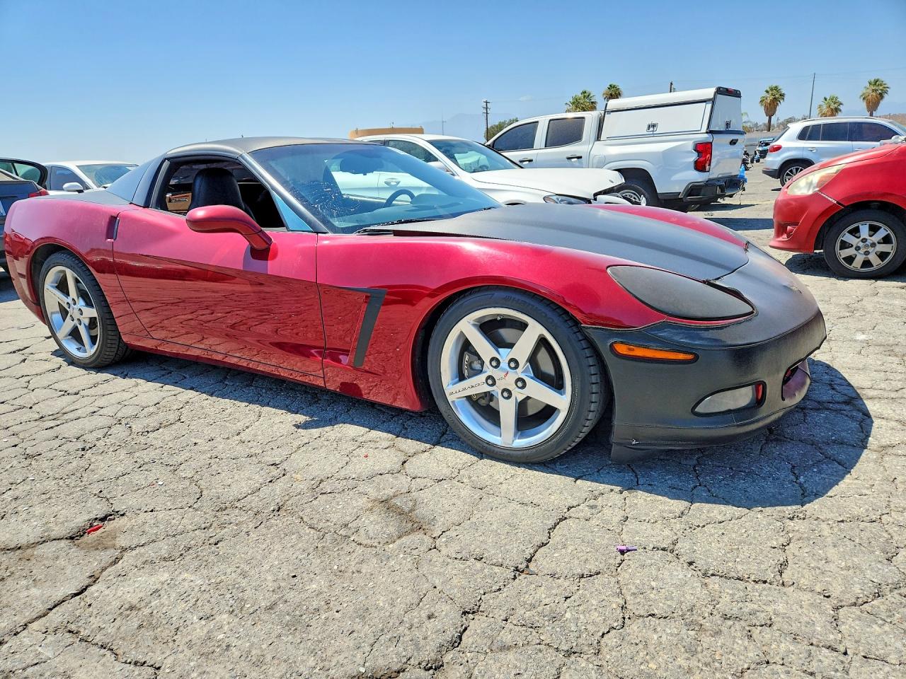 2005 Chevrolet Corvette Burgundy vin: 1G1YY22U455135105