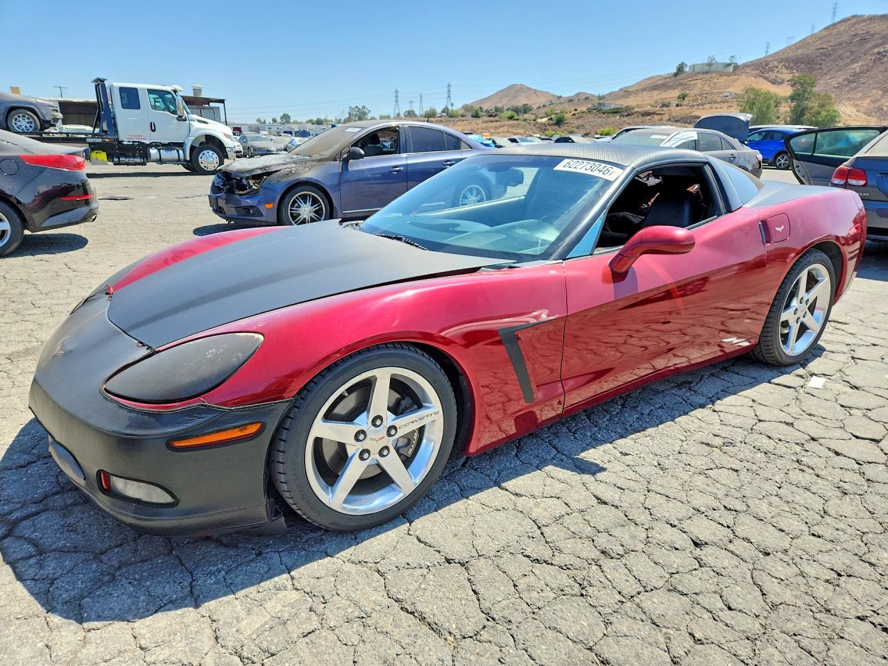 2005 Chevrolet Corvette Burgundy vin: 1G1YY22U455135105