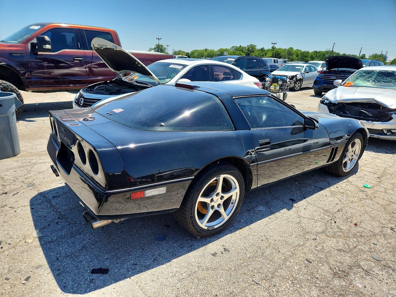 1990 Chevrolet Corvette Black vin: 1G1YY2389L5112224