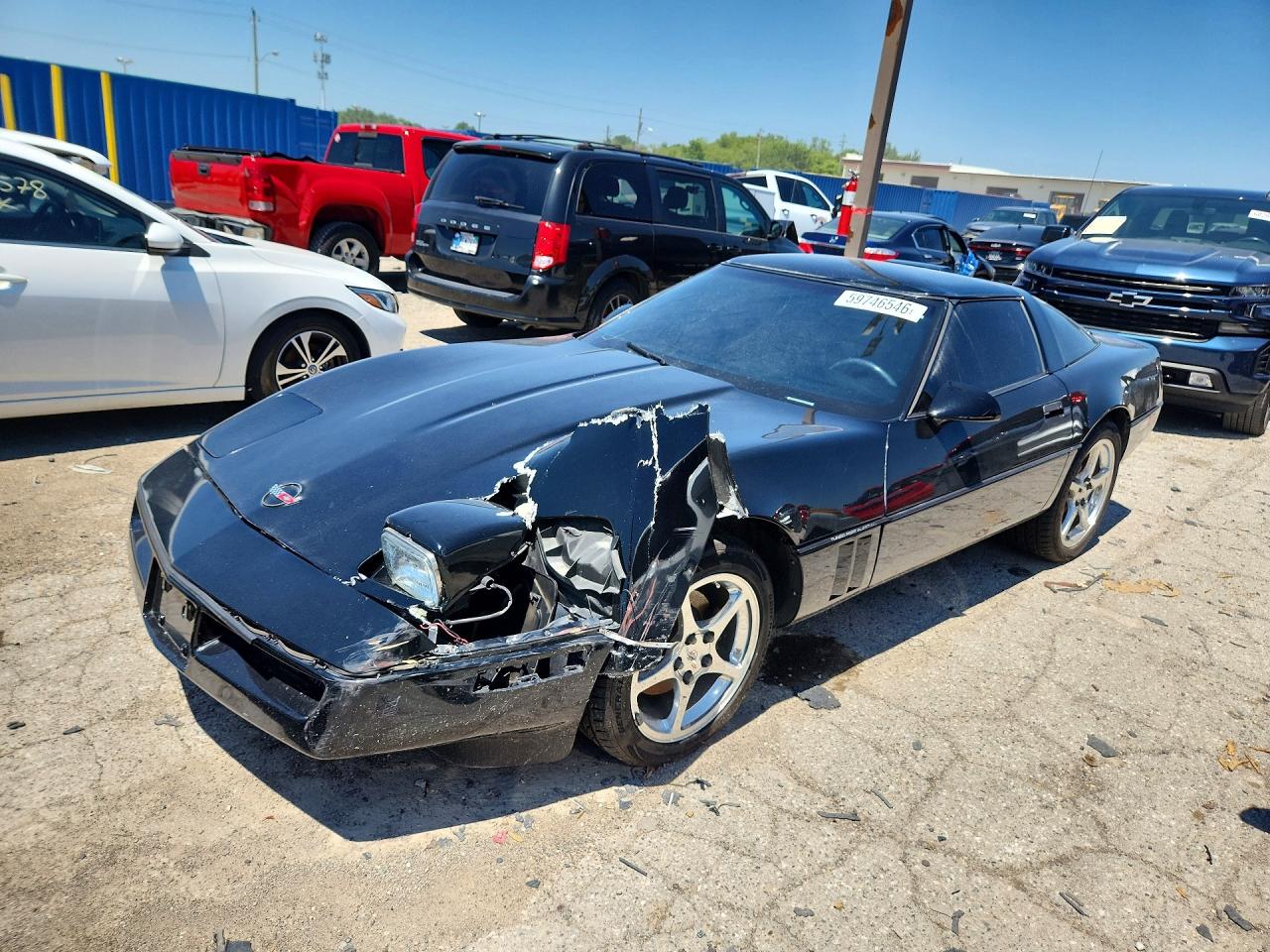 1990 Chevrolet Corvette Black vin: 1G1YY2389L5112224