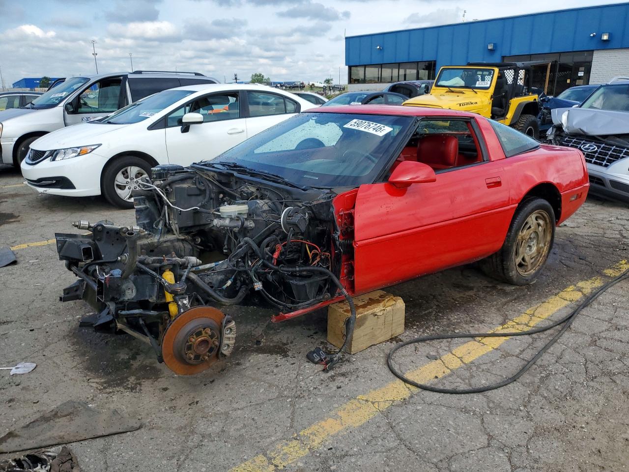 1992 Chevrolet Corvette Red vin: 1G1YY23P4N5103375