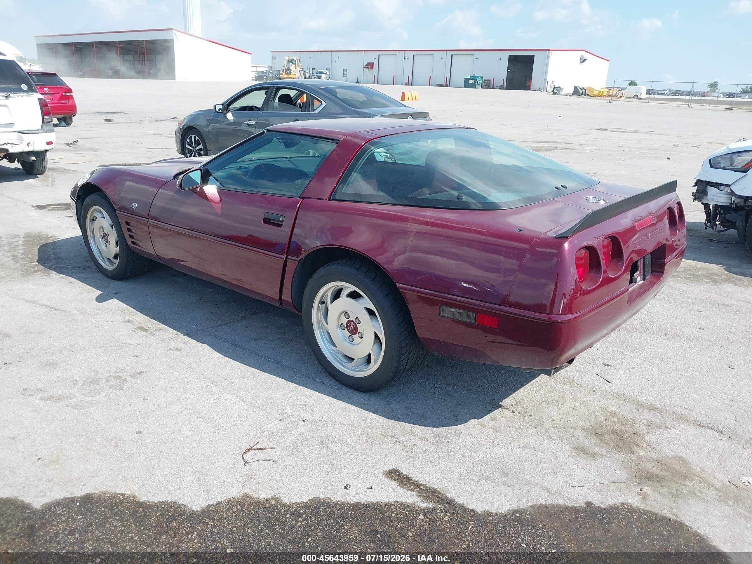 1993 Chevrolet Corvette   Темно-бордовый vin: 1G1YY23P5P5103291
