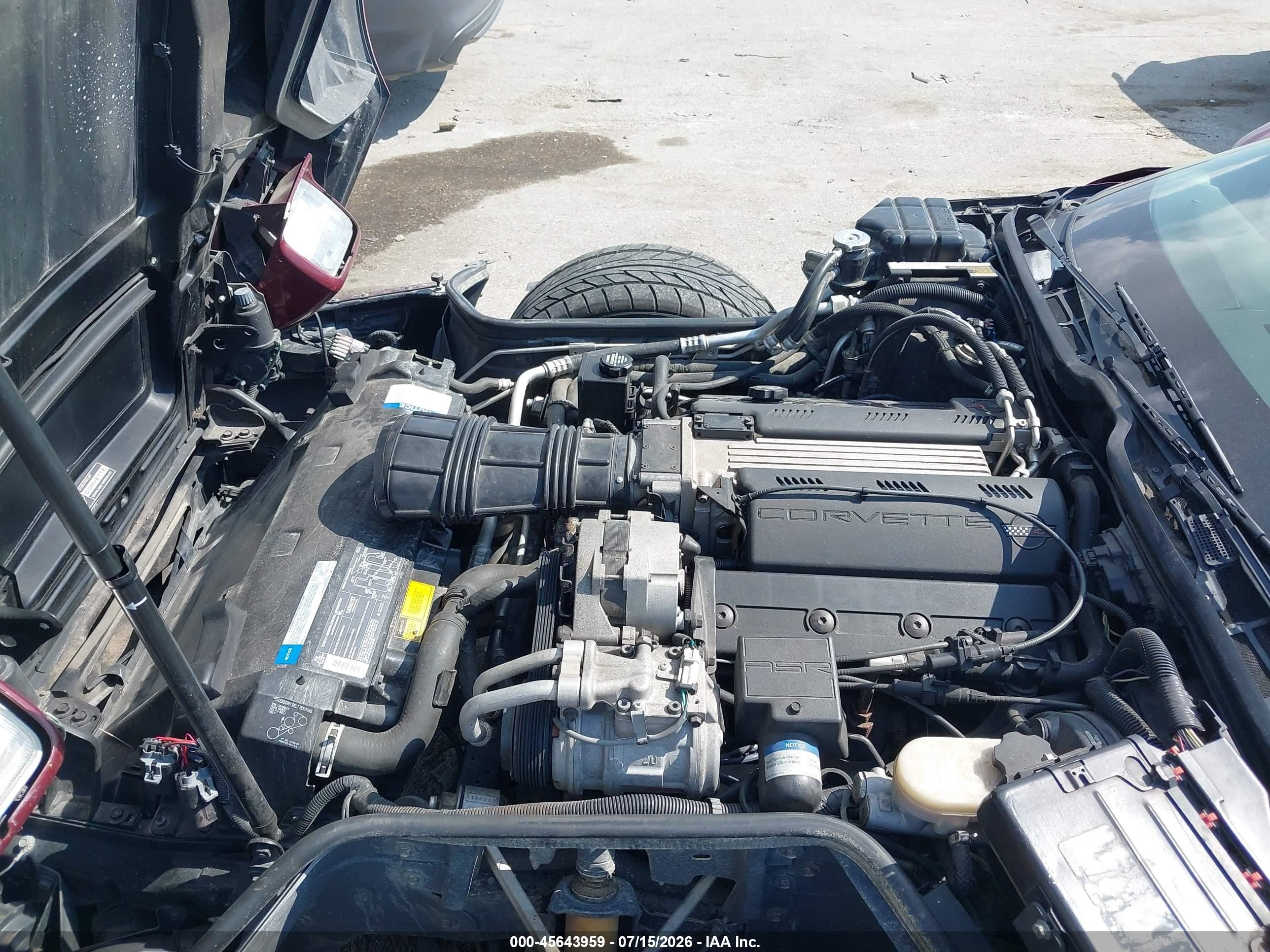 1993 Chevrolet Corvette   Темно-бордовый vin: 1G1YY23P5P5103291