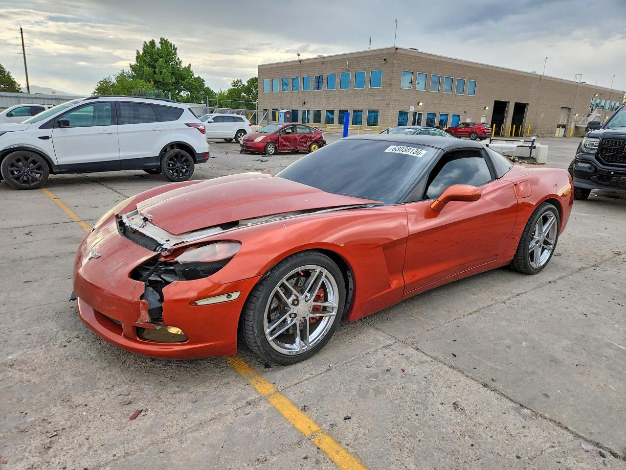 2005 Chevrolet Corvette Оранжевый vin: 1G1YY24U155123474