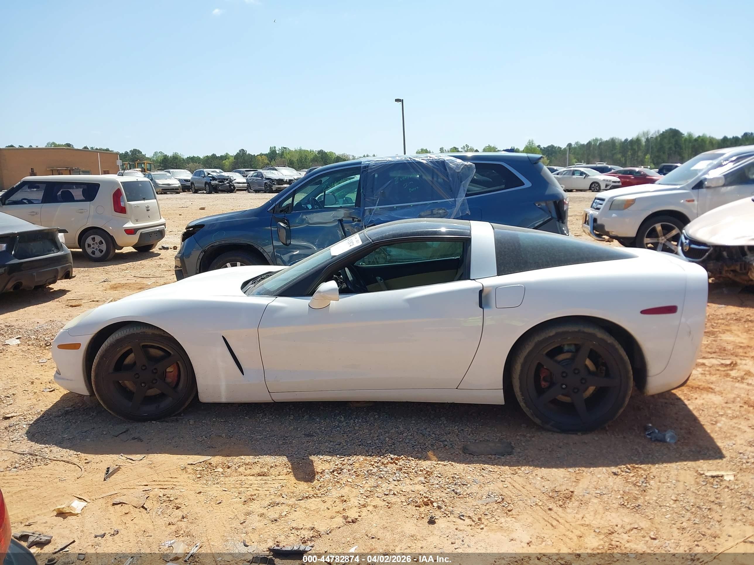 2005 Chevrolet Corvette   White vin: 1G1YY24U255103539