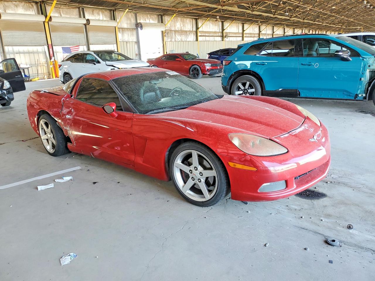 2005 Chevrolet Corvette Red vin: 1G1YY24U355103100