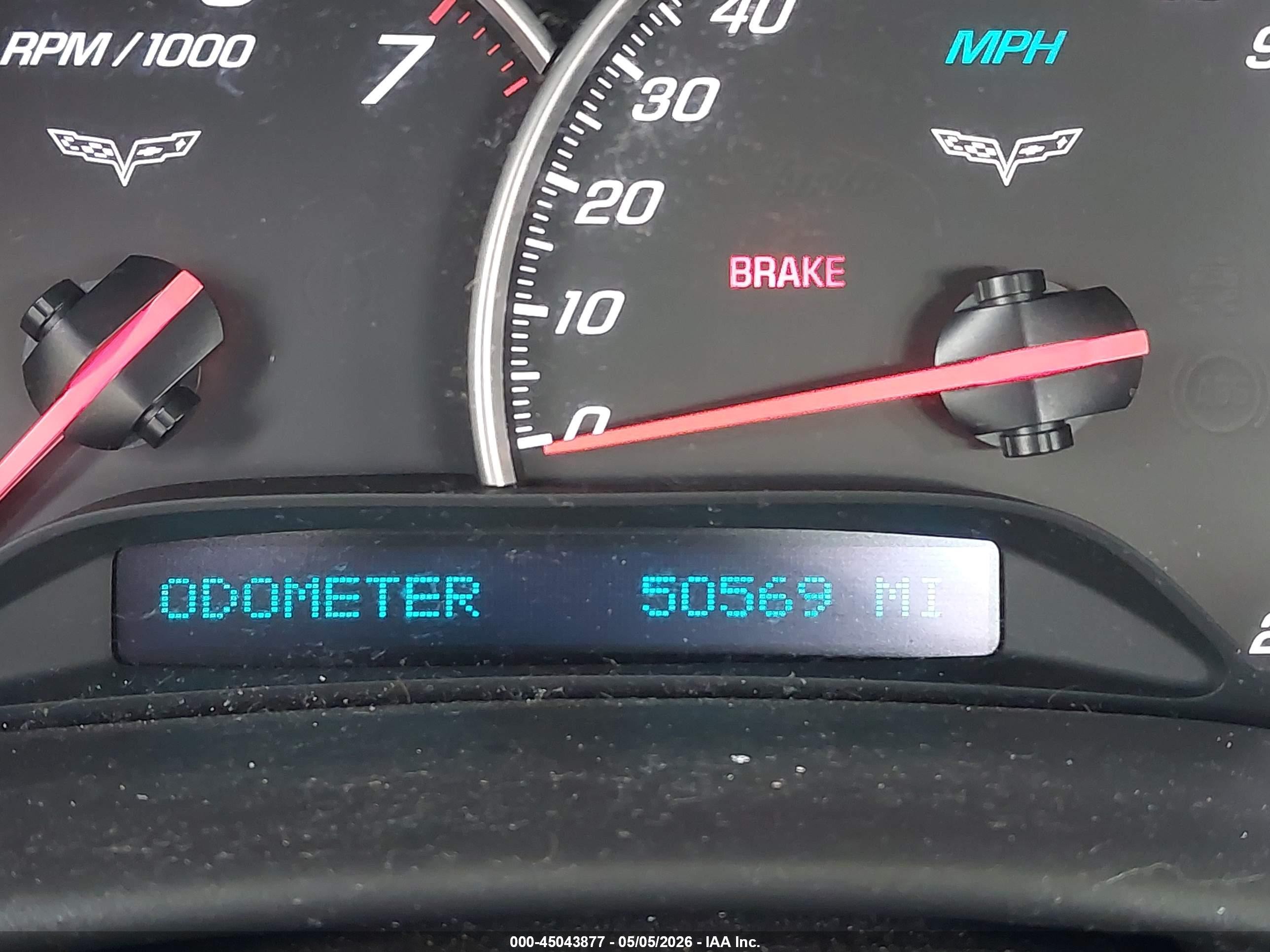 2005 Chevrolet Corvette   Черный vin: 1G1YY24U455101405