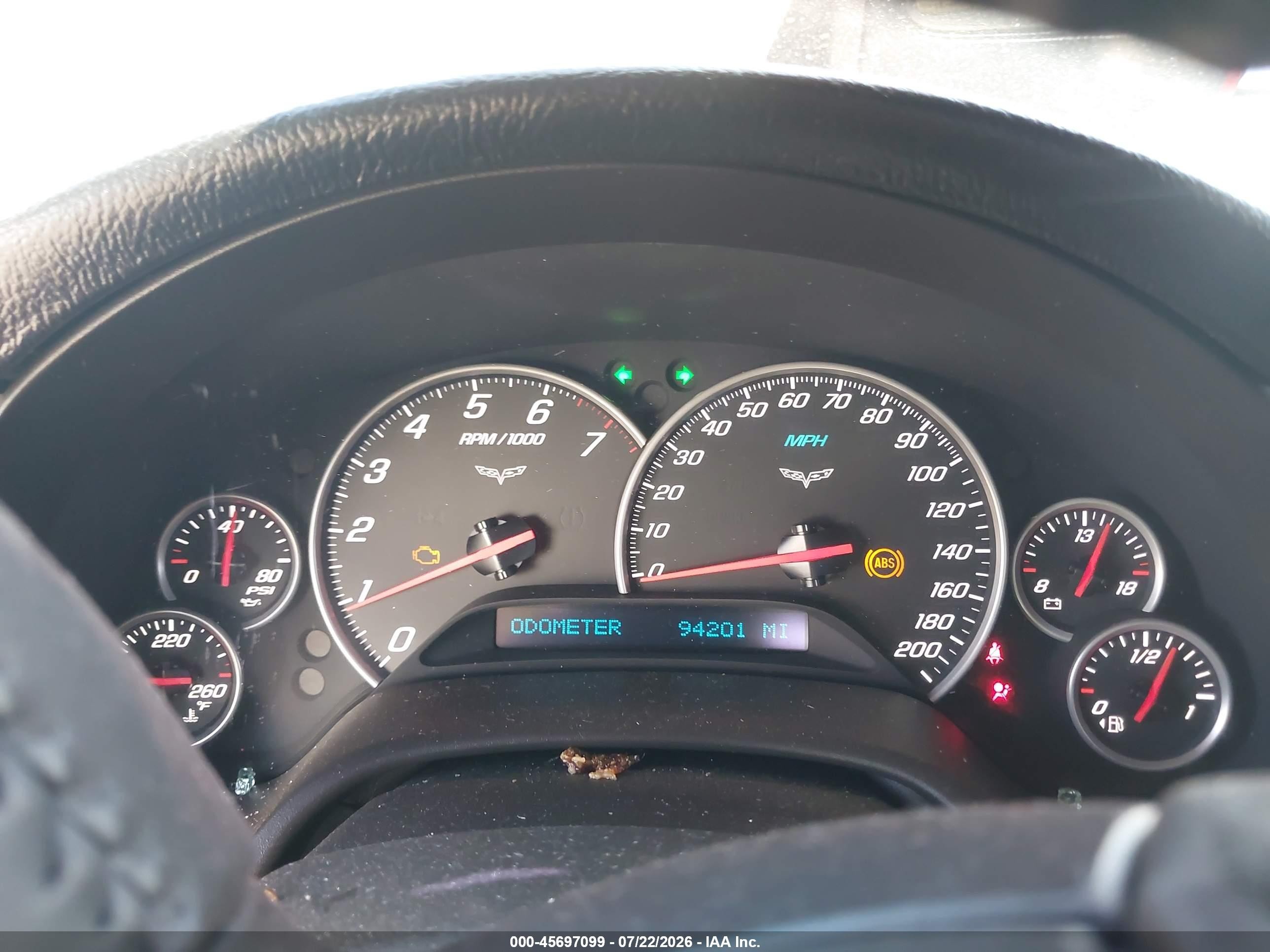 2005 Chevrolet Corvette   Красный vin: 1G1YY24U855102699