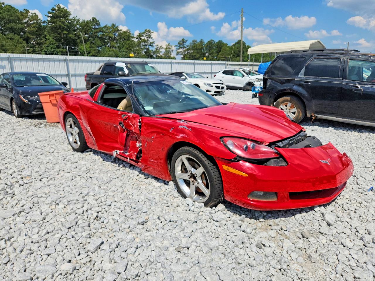 2005 Chevrolet Corvette Red vin: 1G1YY24UX55130553