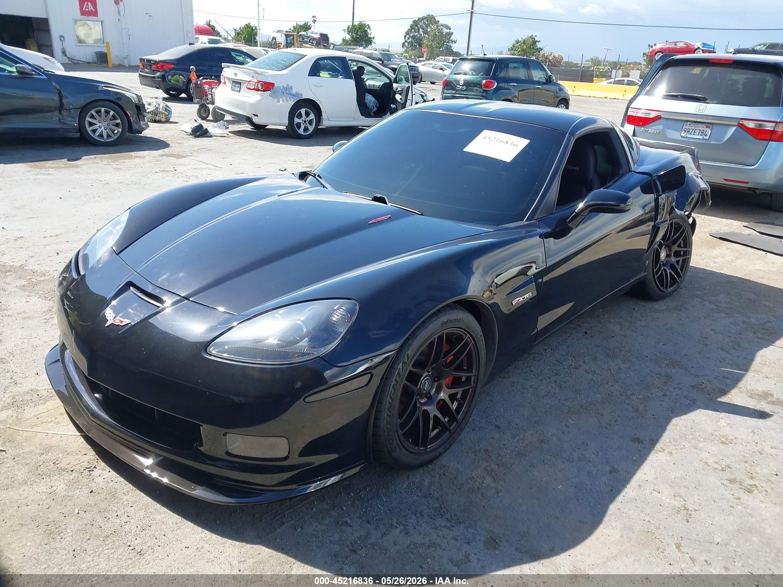 2008 Chevrolet Corvette Z06 Hardtop Black vin: 1G1YY25E385119910