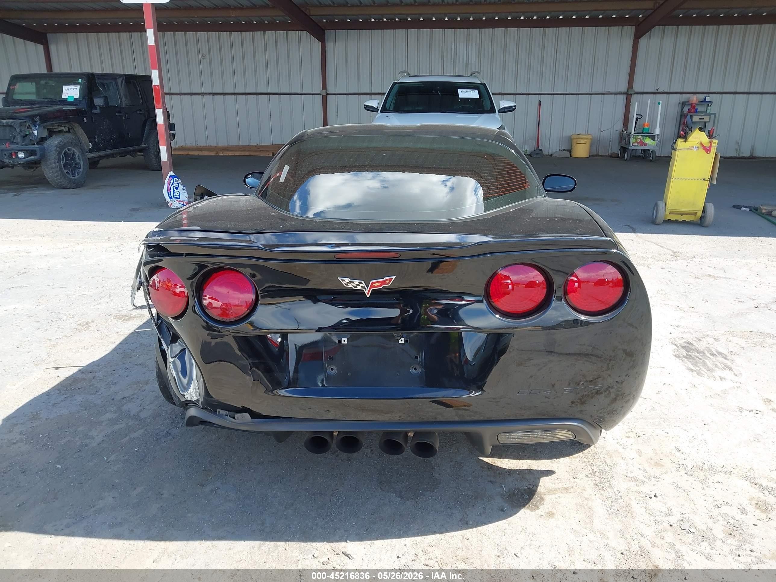 2008 Chevrolet Corvette Z06 Hardtop Black vin: 1G1YY25E385119910