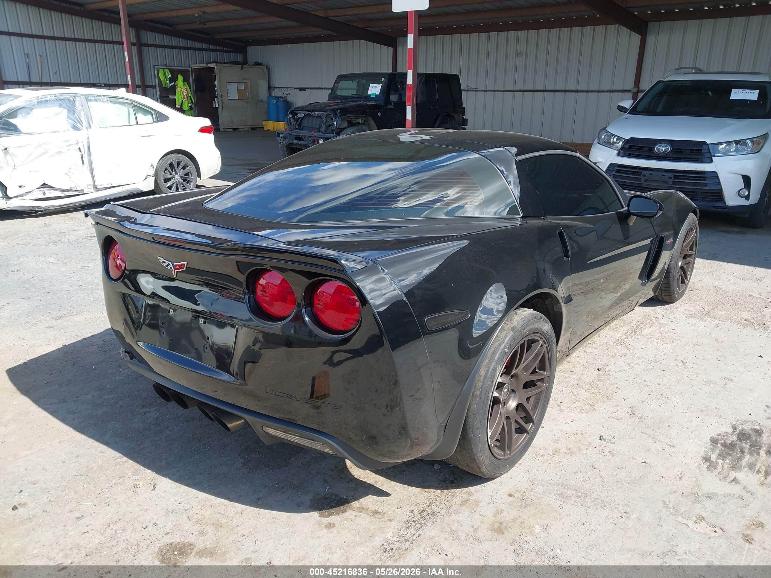 2008 Chevrolet Corvette Z06 Hardtop Black vin: 1G1YY25E385119910
