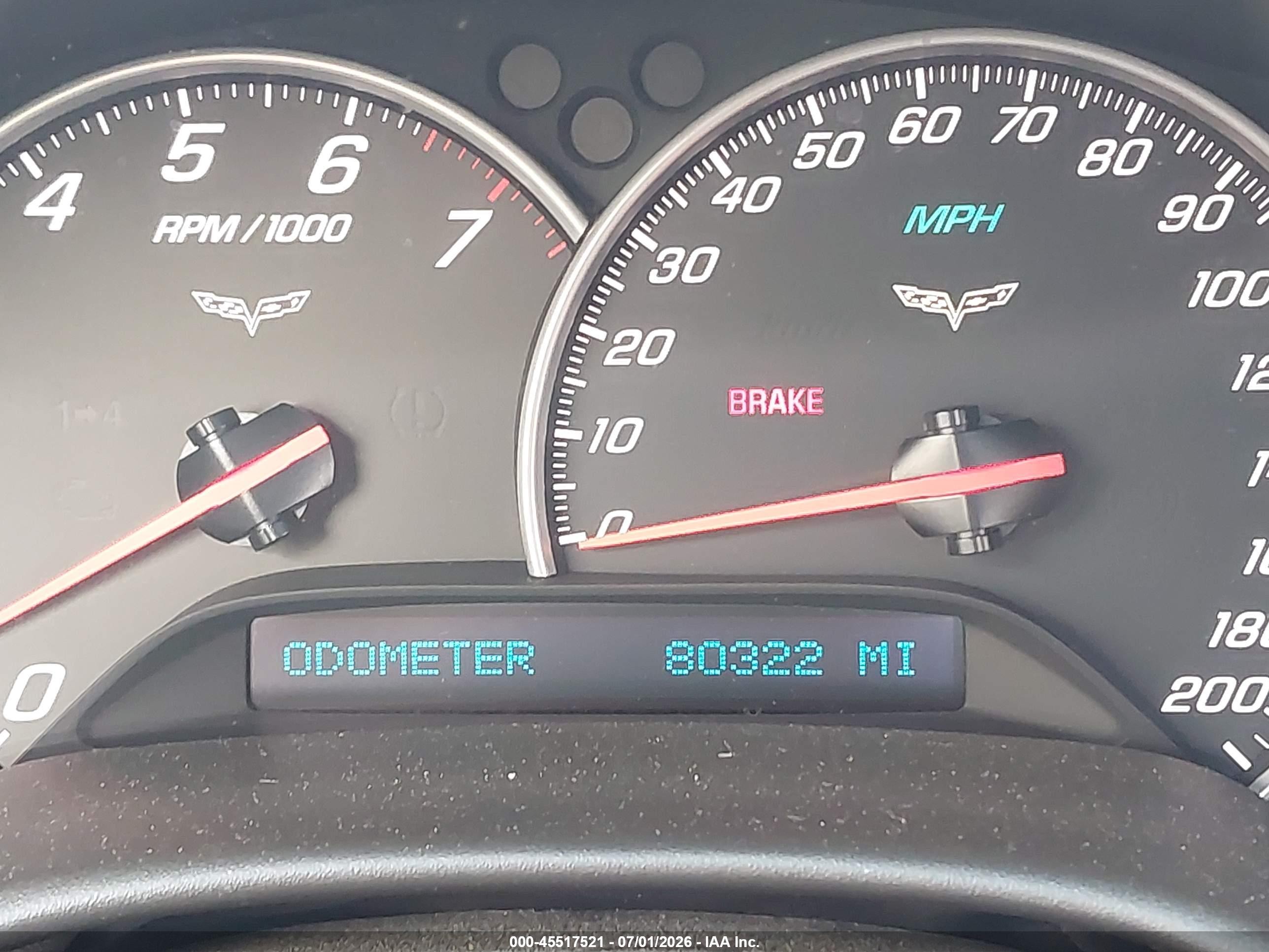 2007 Chevrolet Corvette   Red vin: 1G1YY25U175109141