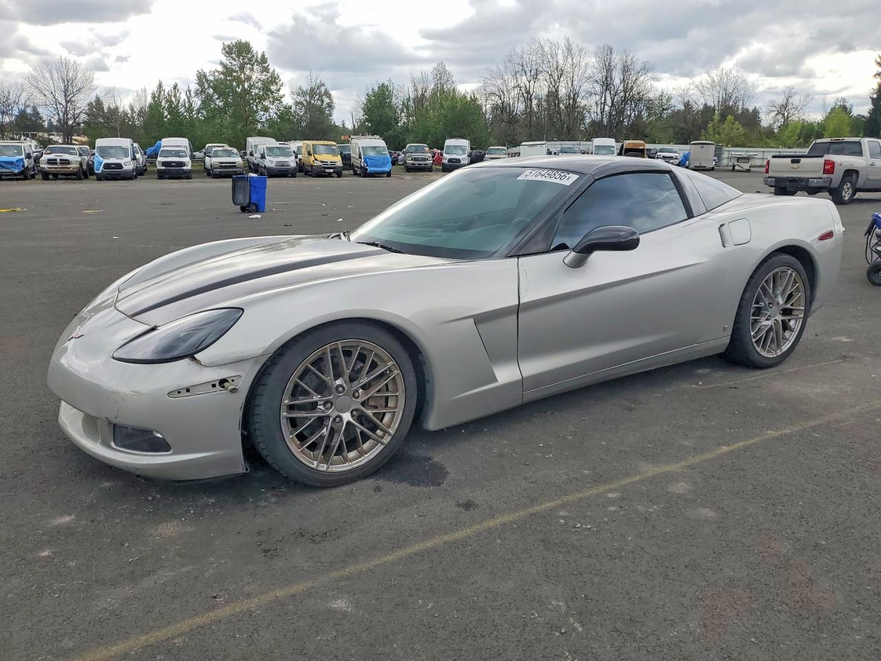 2006 Chevrolet Corvette Silver vin: 1G1YY25U565130802