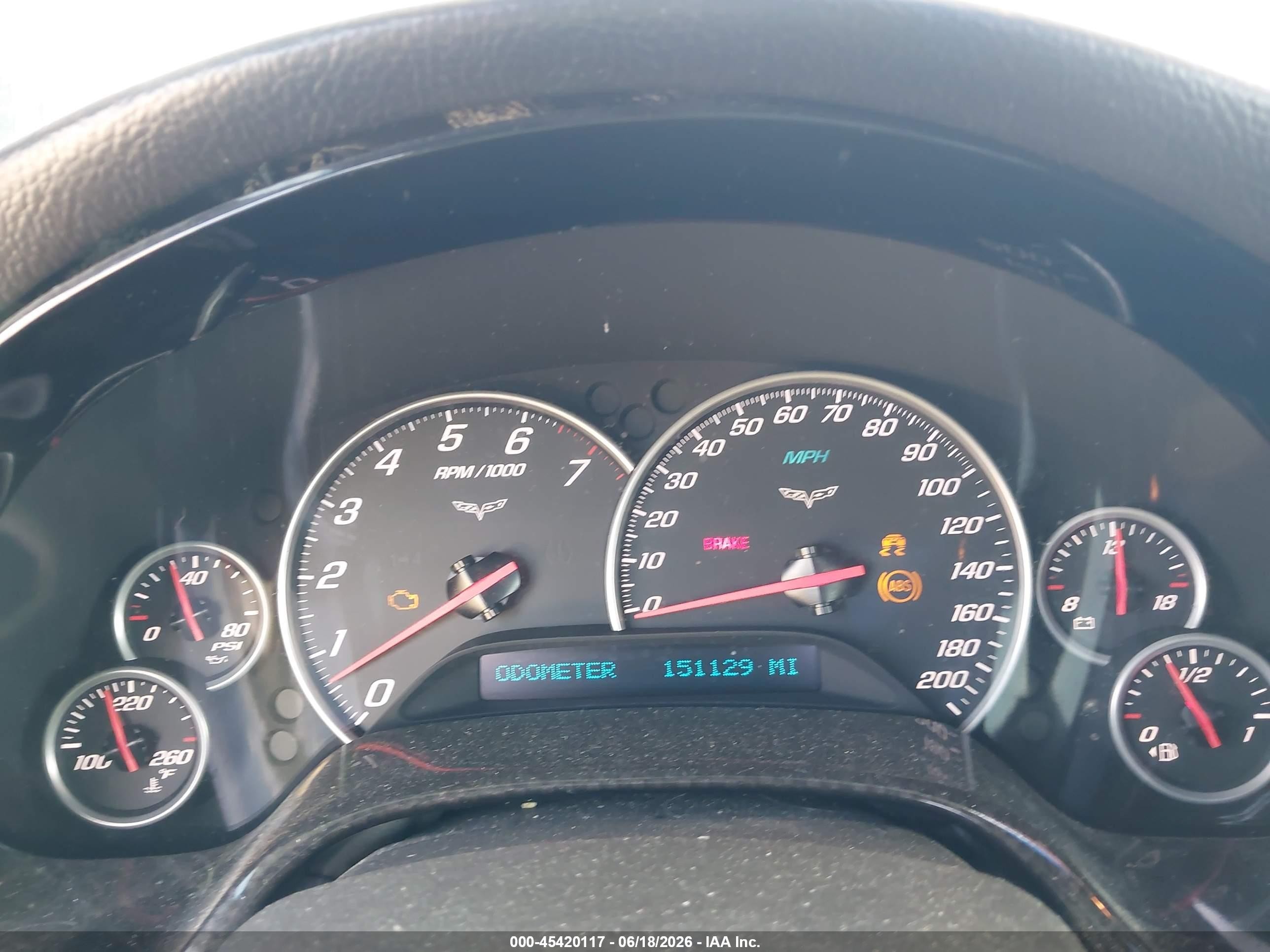 2006 Chevrolet Corvette   Красный vin: 1G1YY25U965133931