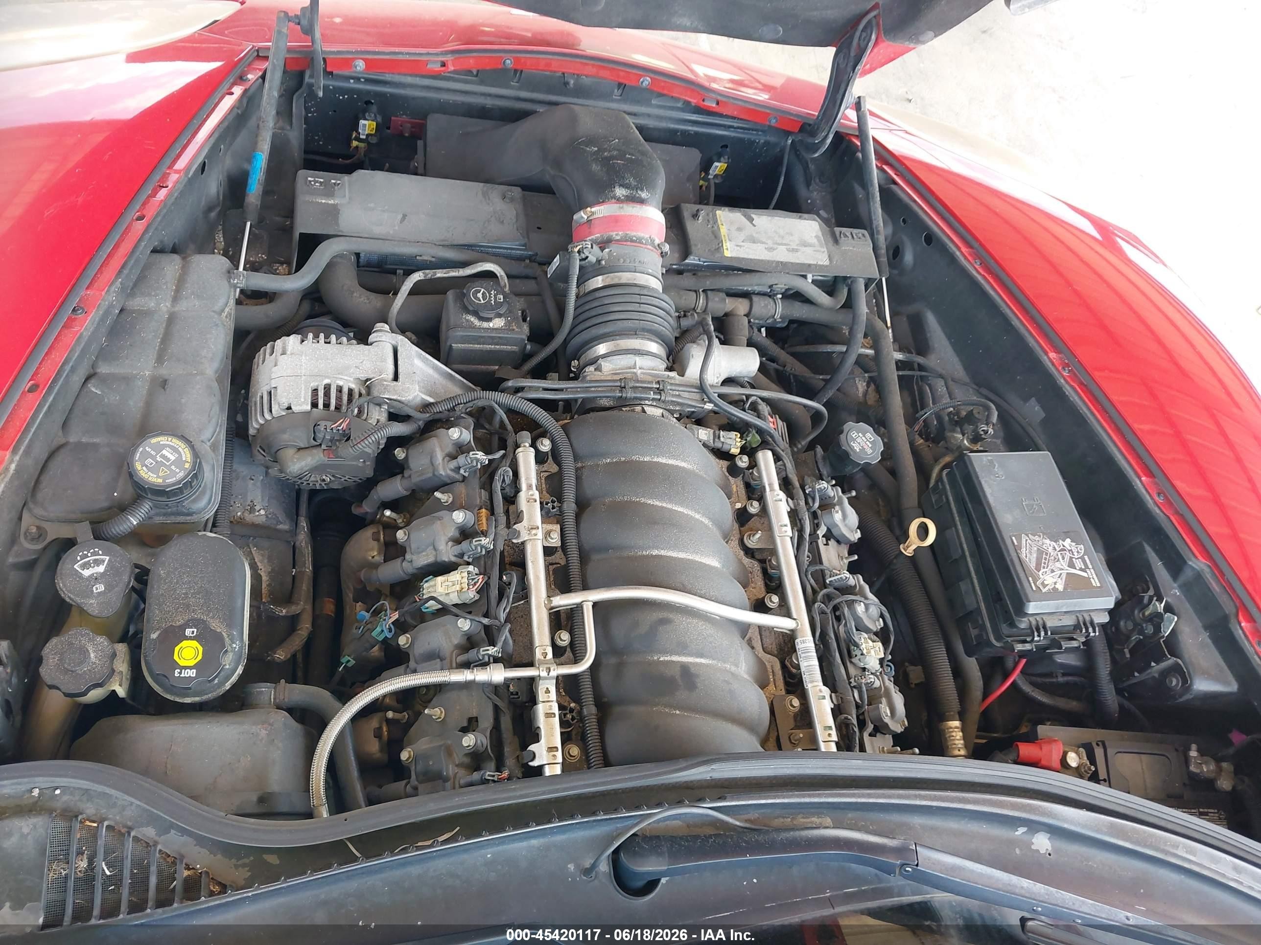 2006 Chevrolet Corvette   Красный vin: 1G1YY25U965133931