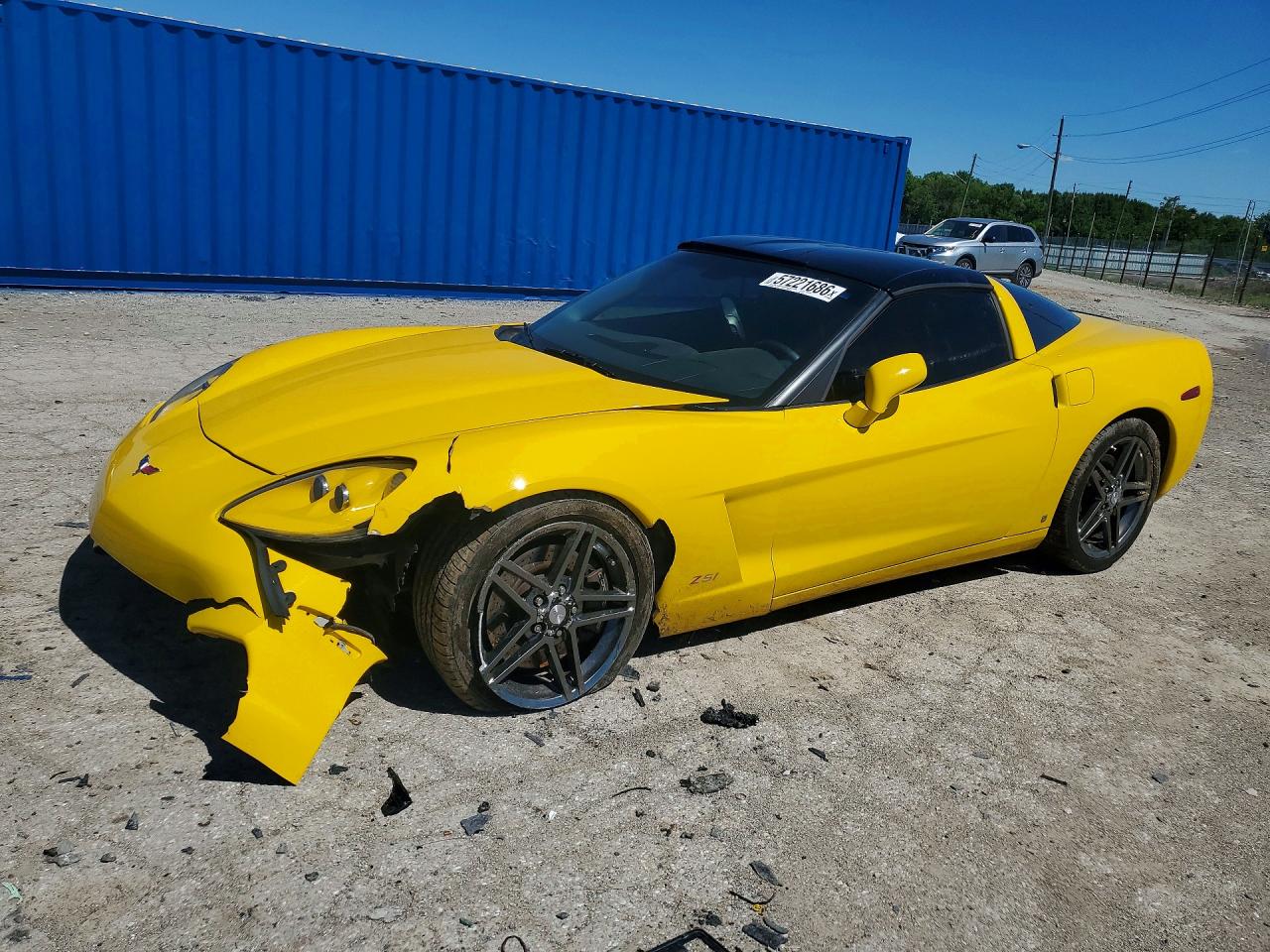 2007 Chevrolet Corvette Желтый vin: 1G1YY25U975124955