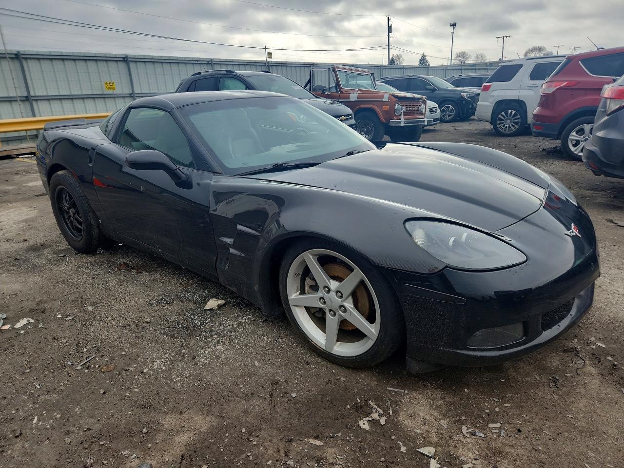 2007 Chevrolet Corvette Black vin: 1G1YY25UX75103015