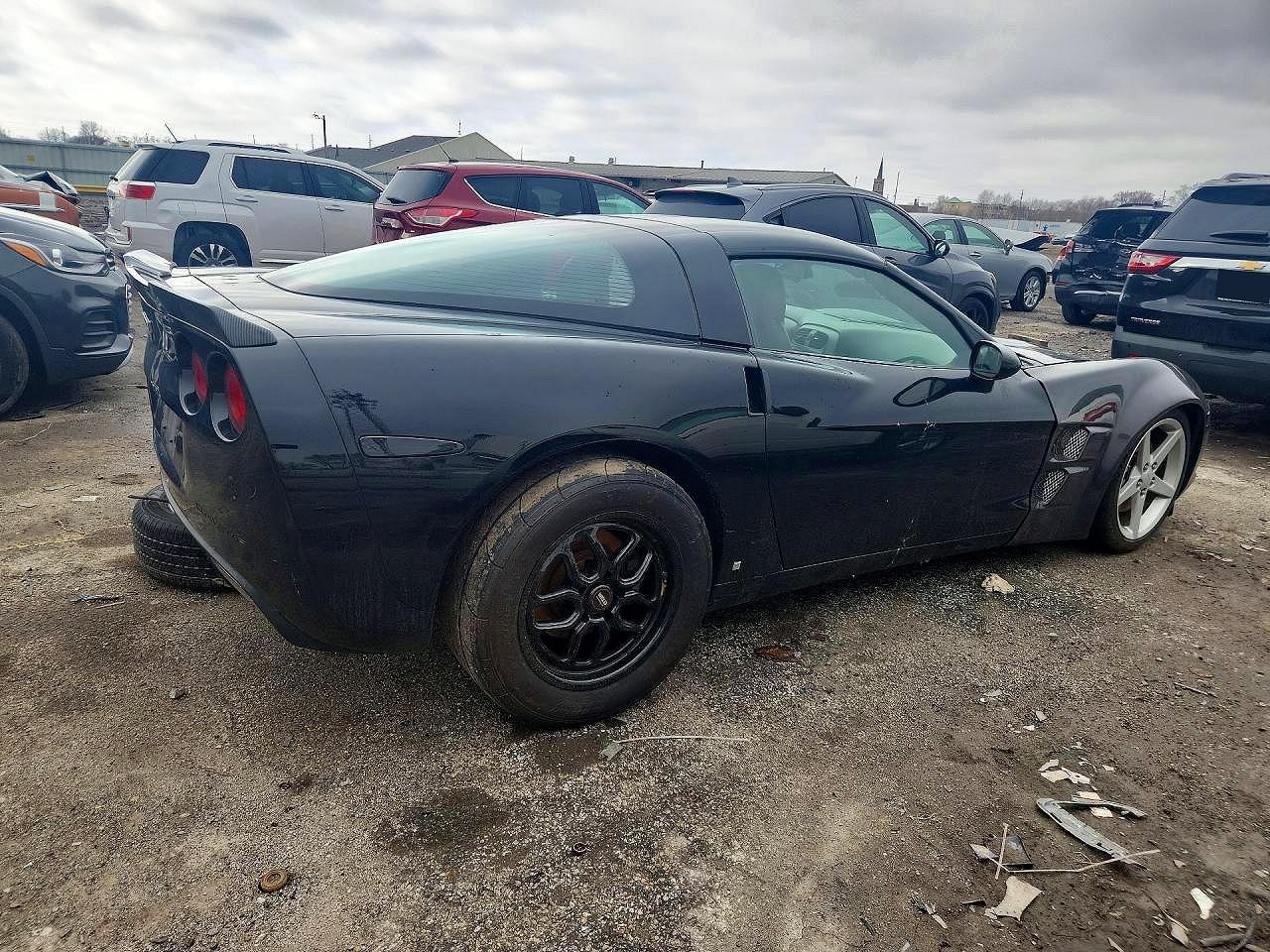 2007 Chevrolet Corvette Black vin: 1G1YY25UX75103015