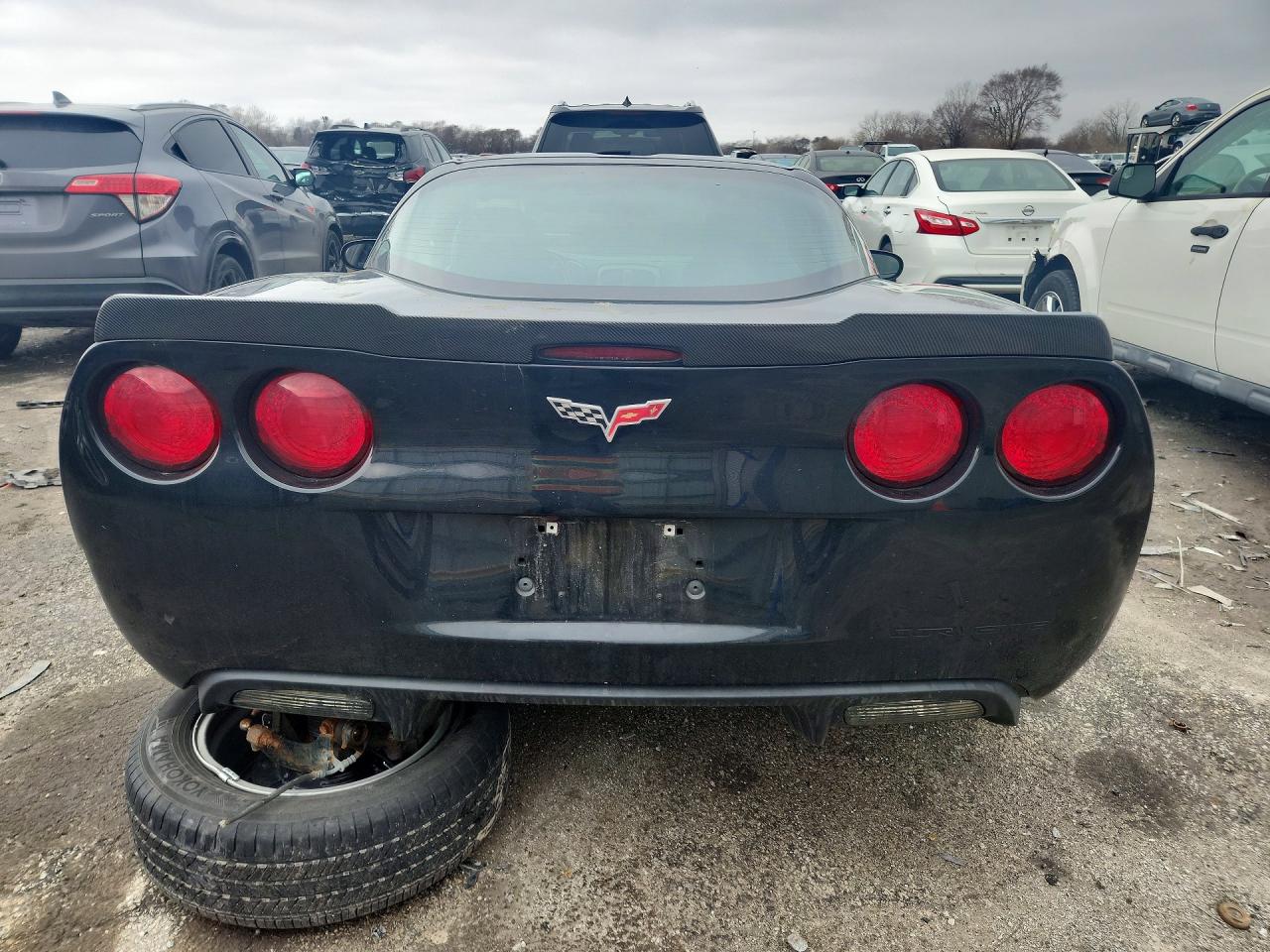 2007 Chevrolet Corvette Black vin: 1G1YY25UX75103015