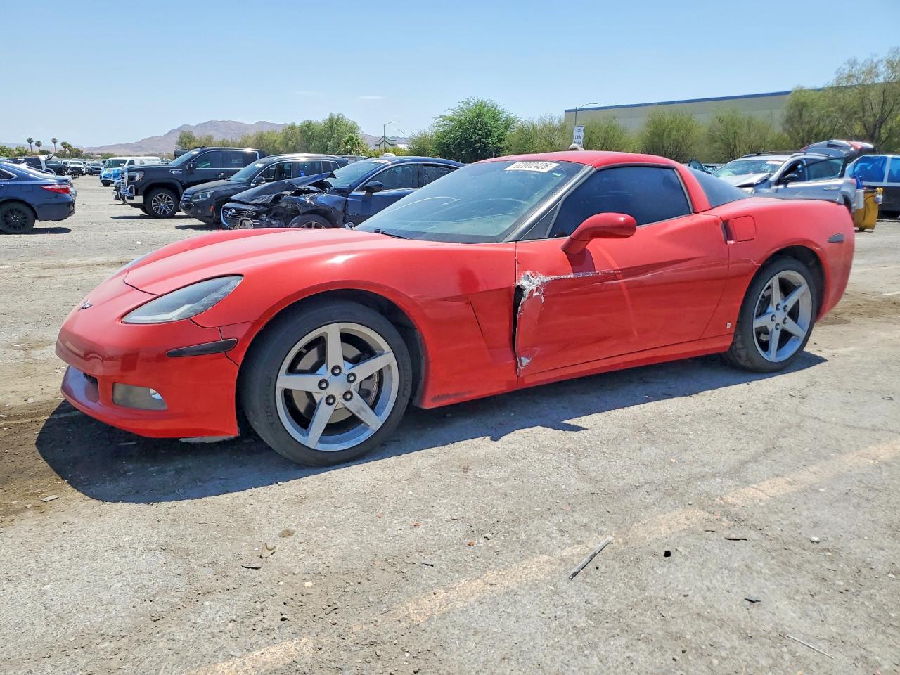 2007 Chevrolet Corvette Red vin: 1G1YY25UX75136290