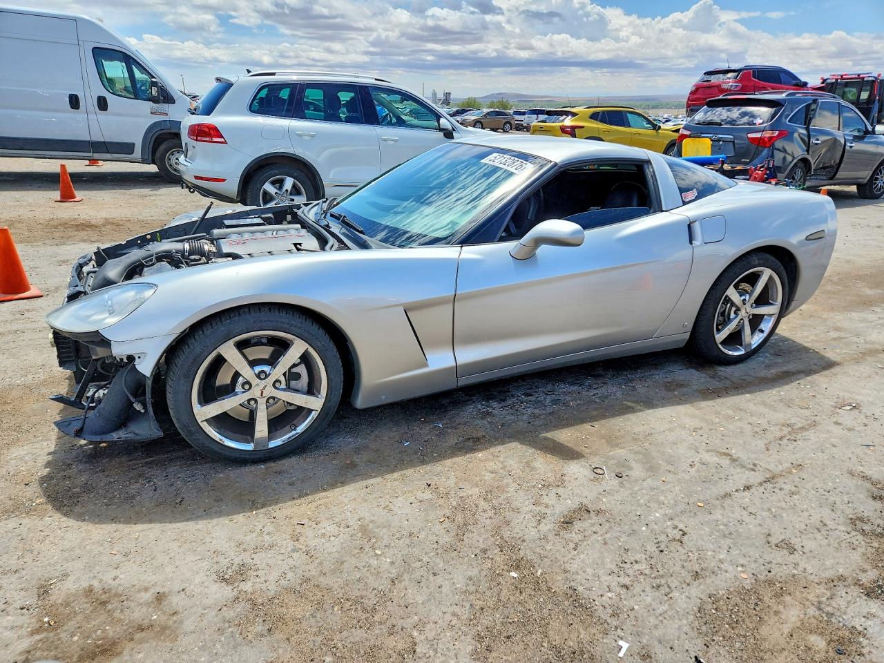 2008 Chevrolet Corvette Silver vin: 1G1YY25W985102277