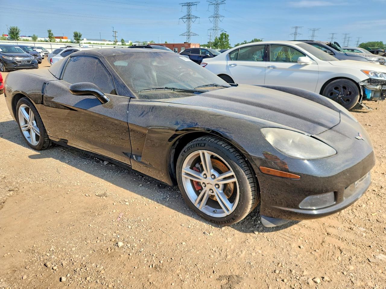 2008 Chevrolet Corvette Black vin: 1G1YY25W985115577