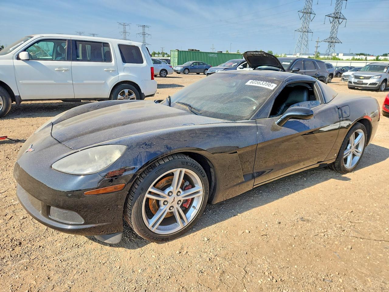 2008 Chevrolet Corvette Black vin: 1G1YY25W985115577