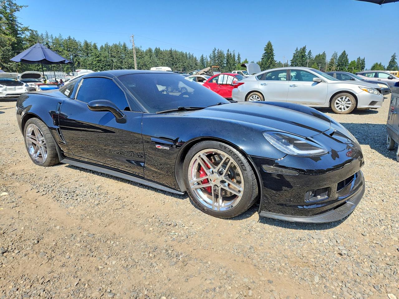 2008 Chevrolet Corvette Z06 Black vin: 1G1YY26E185117510