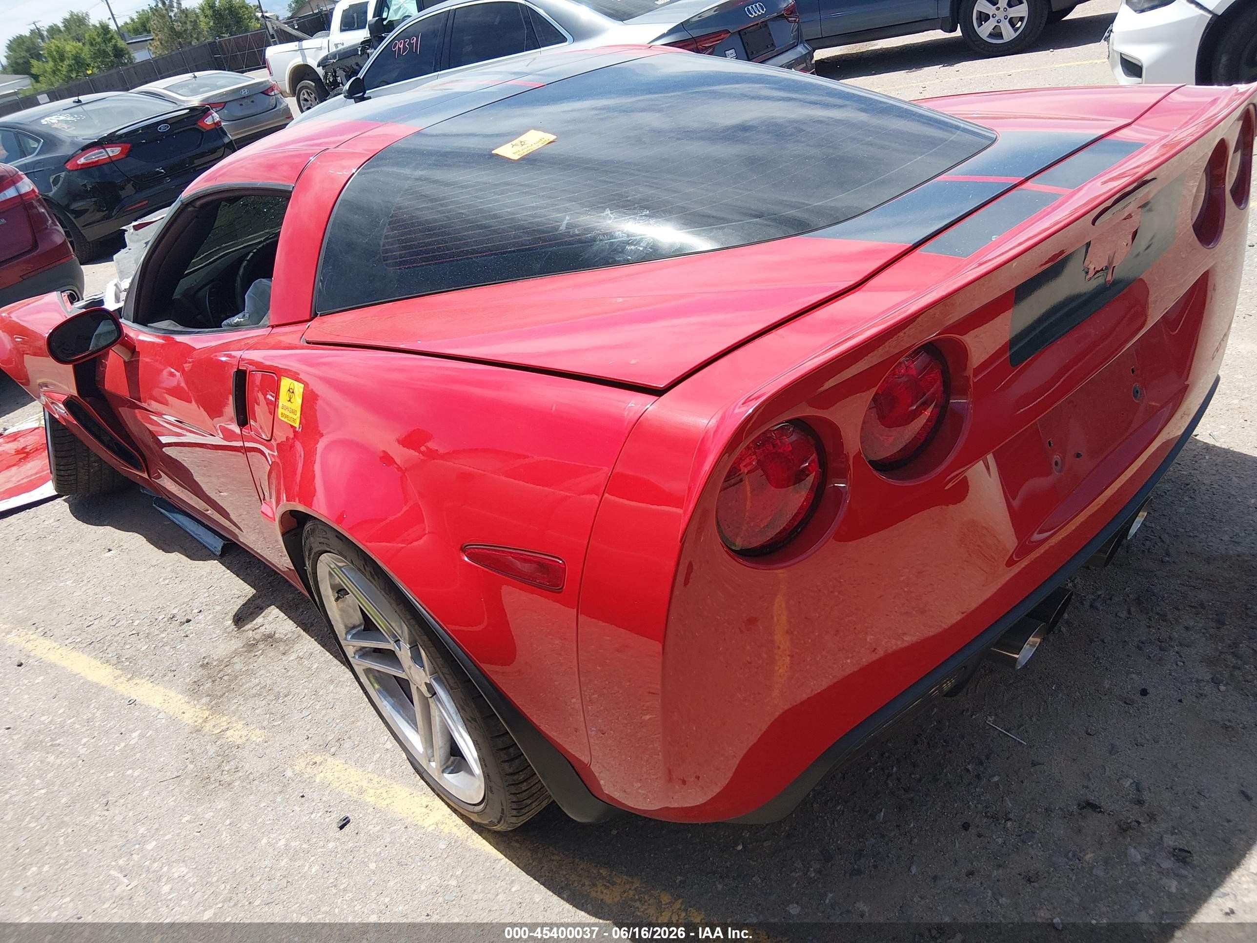 2007 Chevrolet Corvette Z06 Hardtop Red vin: 1G1YY26E375102263