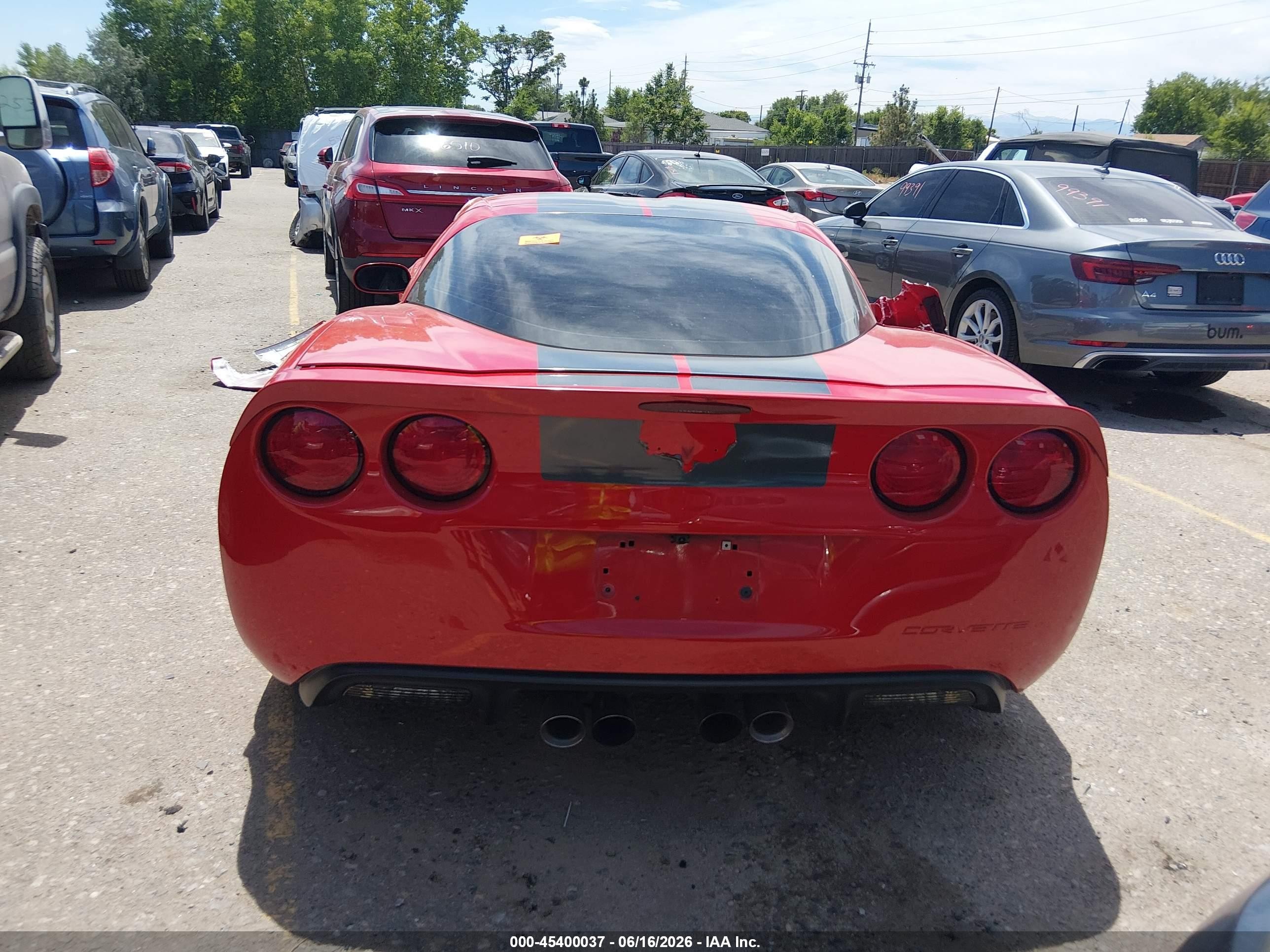 2007 Chevrolet Corvette Z06 Hardtop Red vin: 1G1YY26E375102263