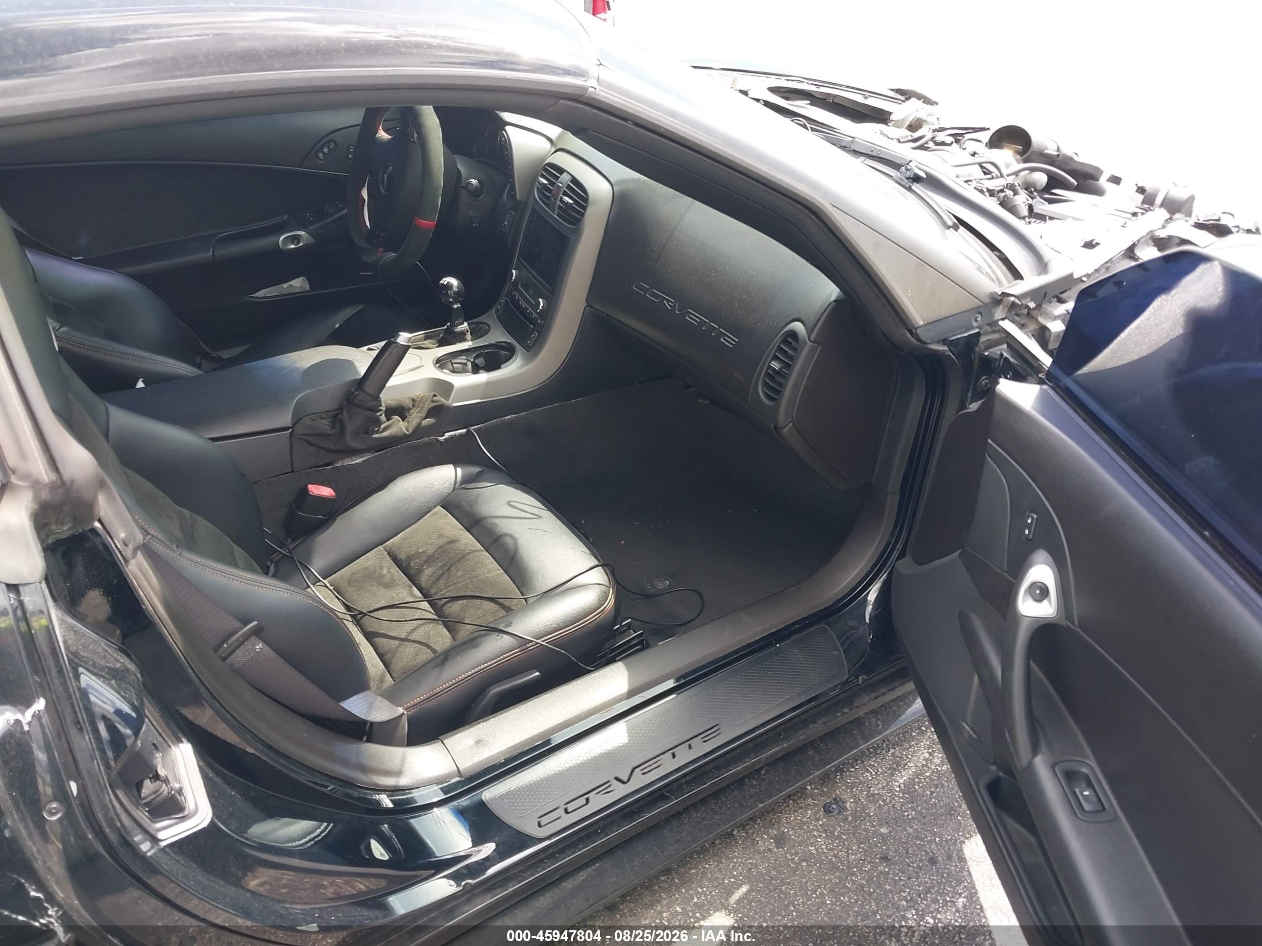 2007 Chevrolet Corvette Z06 Black vin: 1G1YY26E375112825