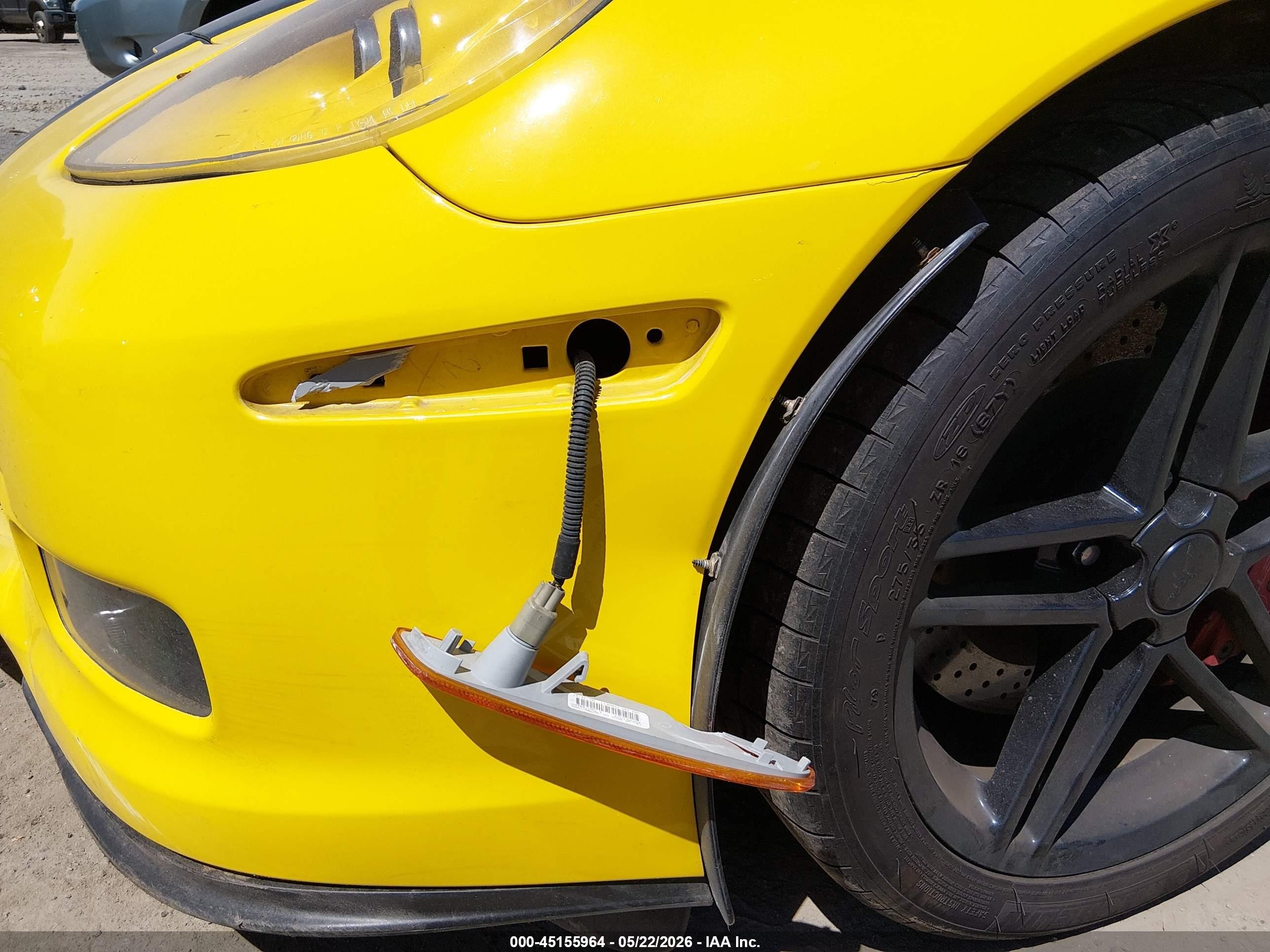 2006 Chevrolet Corvette Z06 Hardtop Yellow vin: 1G1YY26E665118875
