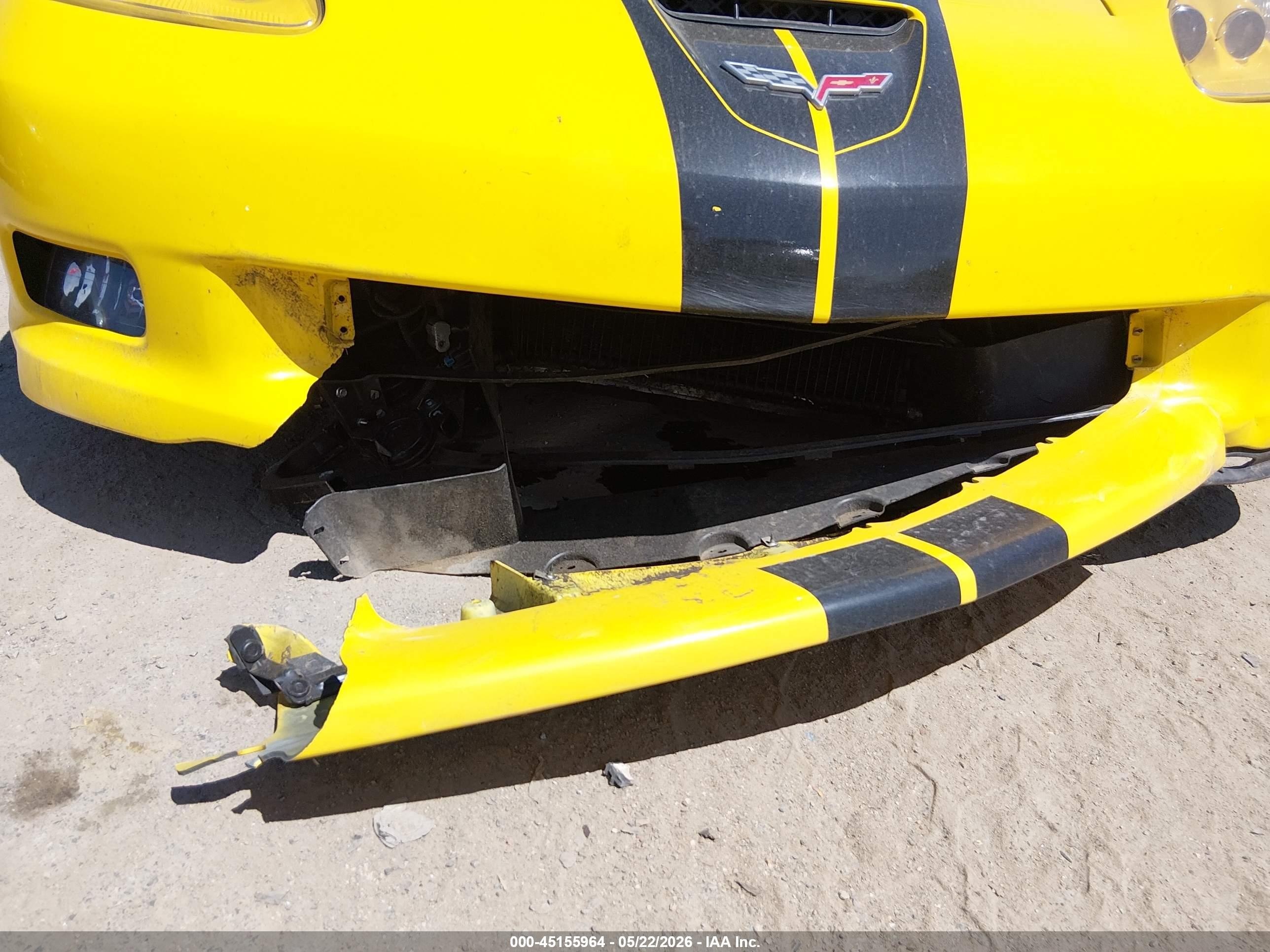 2006 Chevrolet Corvette Z06 Hardtop Yellow vin: 1G1YY26E665118875