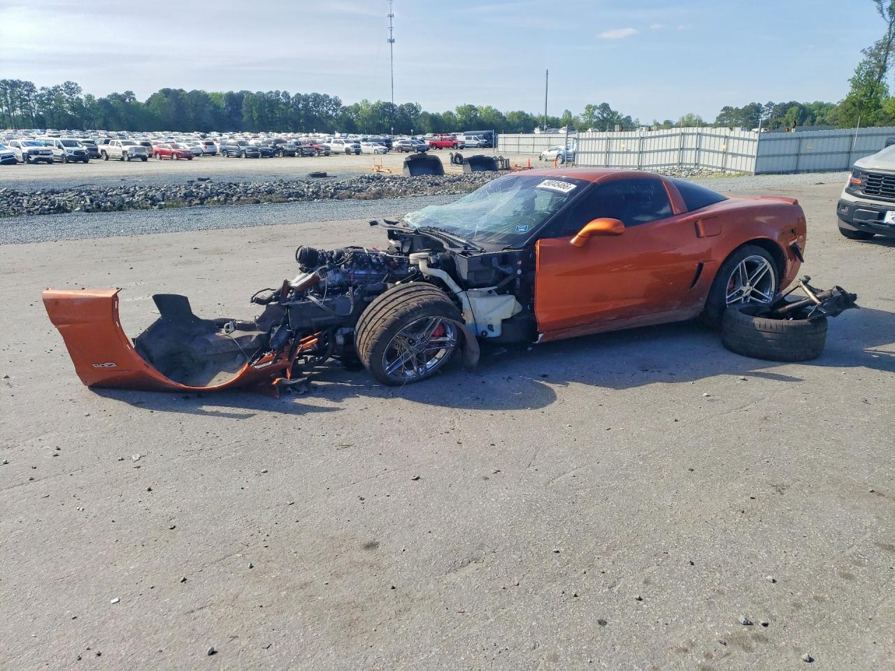 2007 Chevrolet Corvette Z06 Orange vin: 1G1YY26E675129635