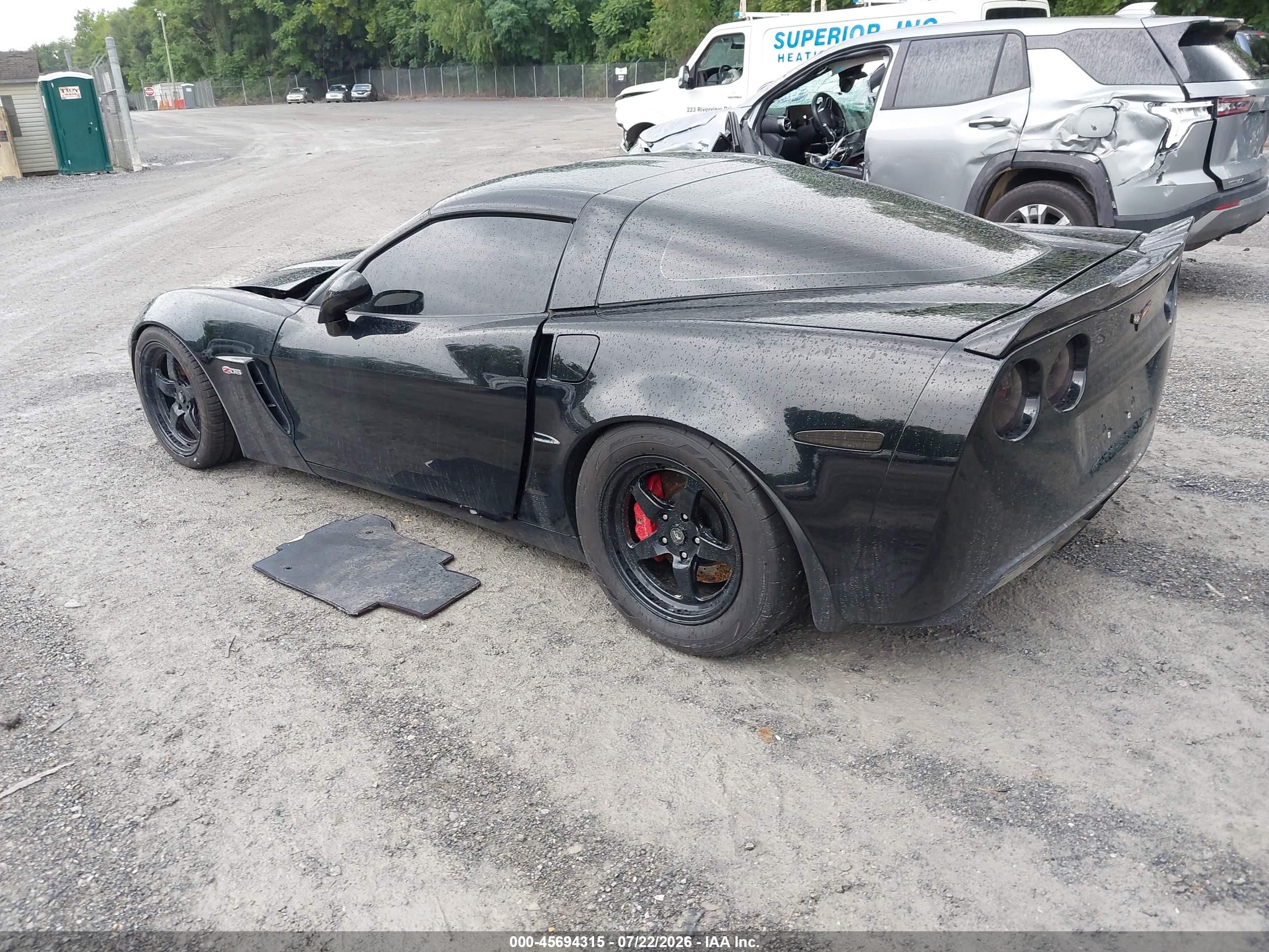 2008 Chevrolet Corvette Z06 Black vin: 1G1YY26E785125983
