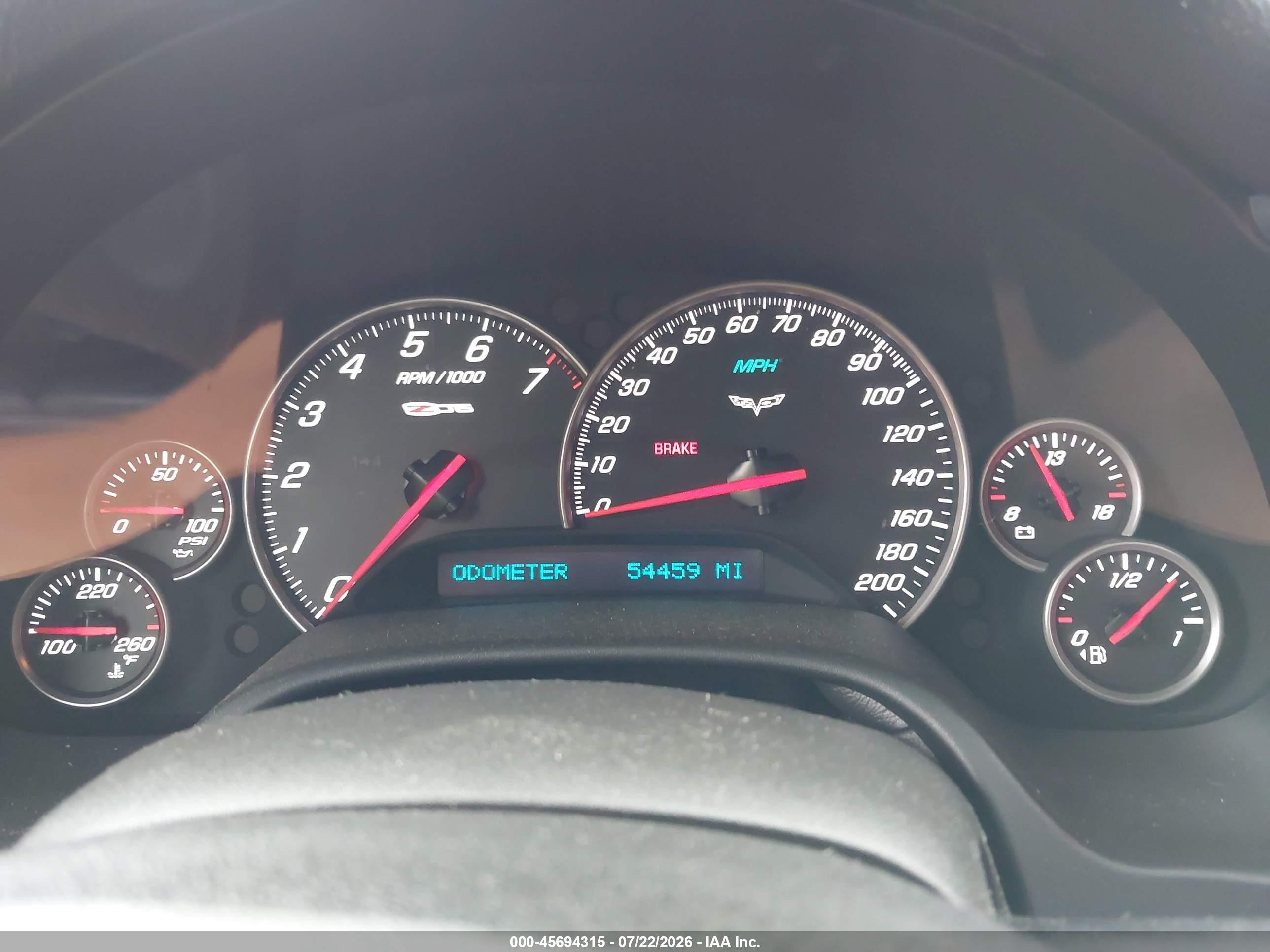 2008 Chevrolet Corvette Z06 Black vin: 1G1YY26E785125983