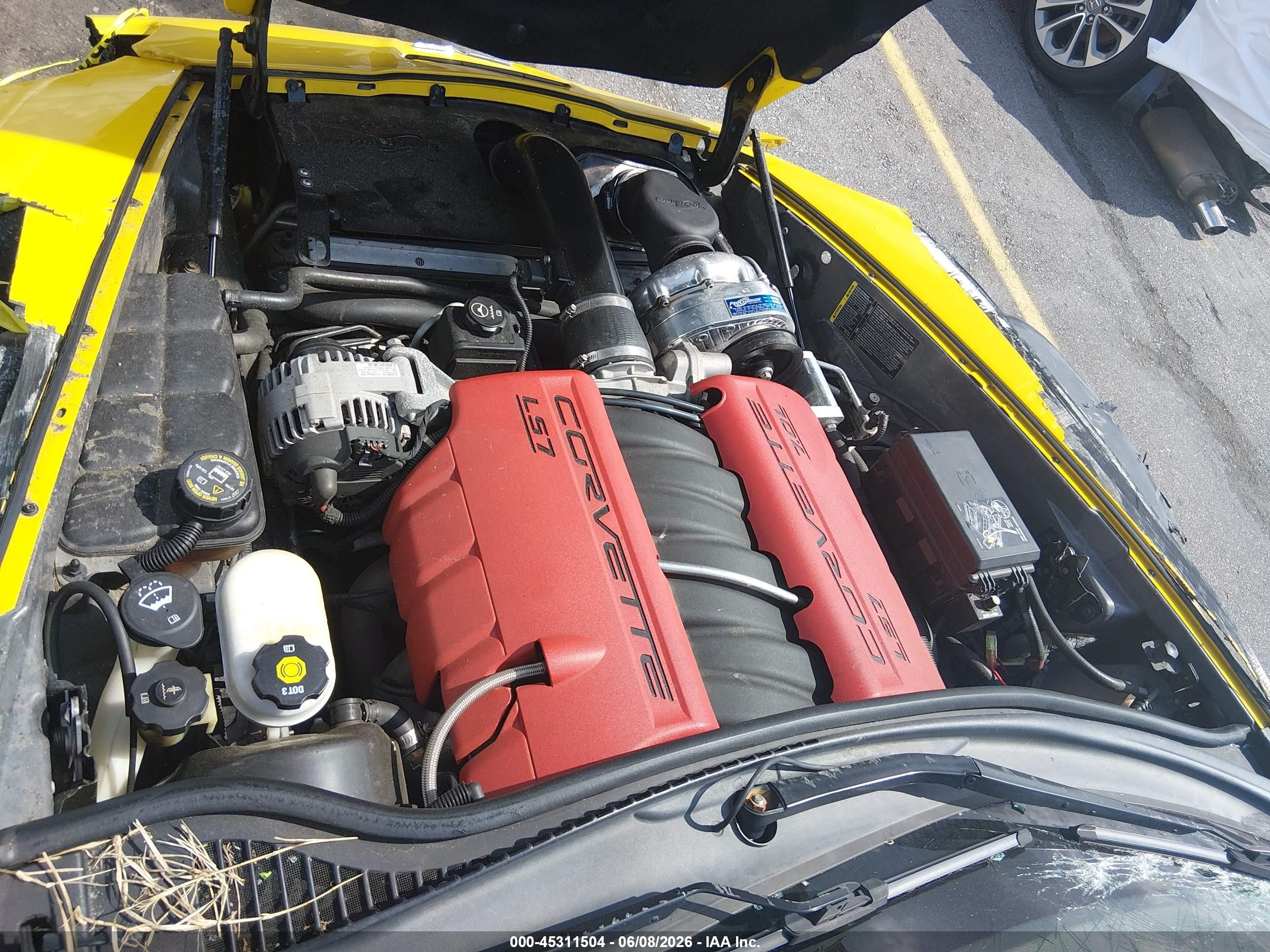 2008 Chevrolet Corvette Z06 Hardtop Yellow vin: 1G1YY26EX85108854