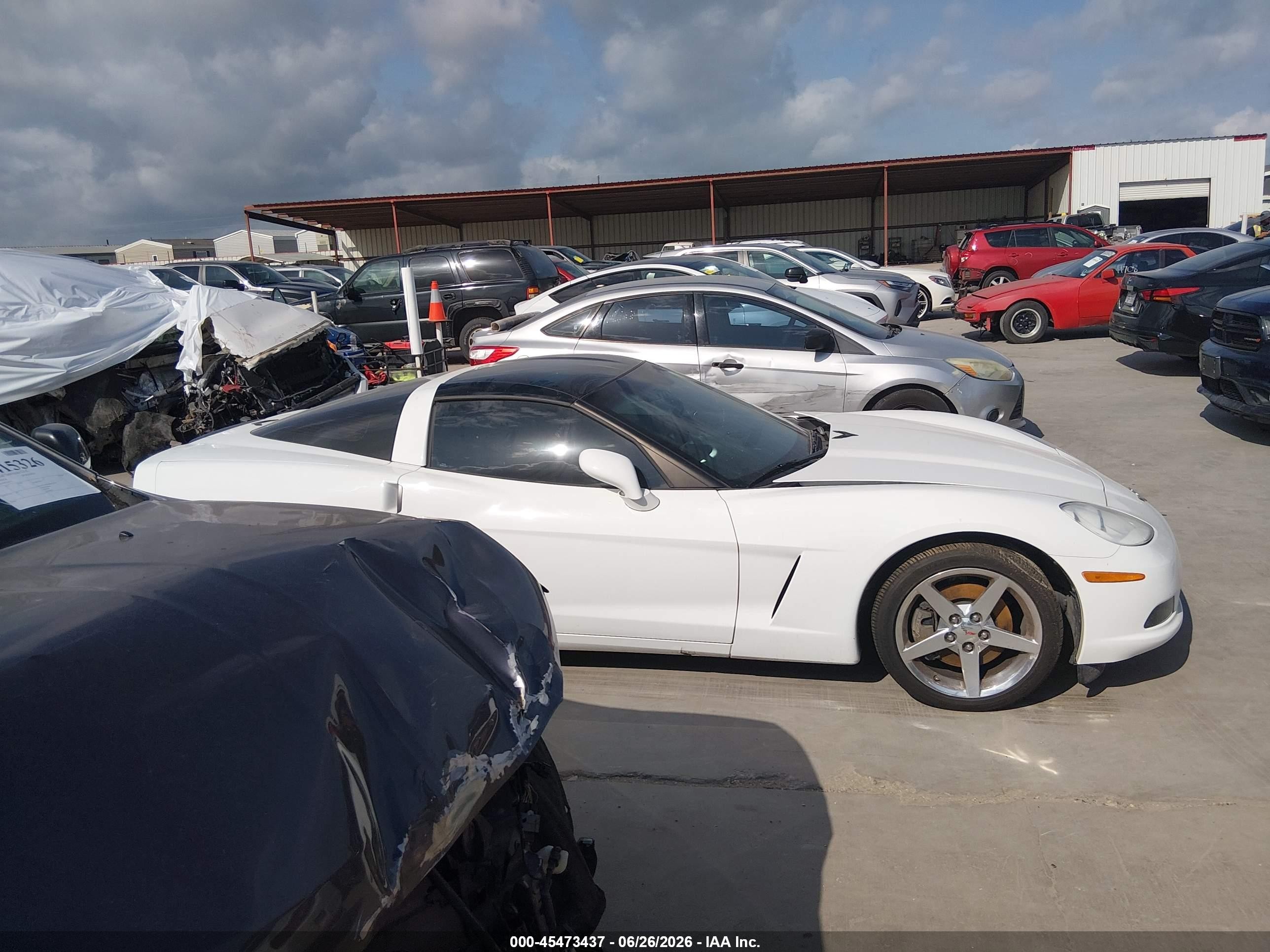 2006 Chevrolet Corvette   White vin: 1G1YY26U065108446