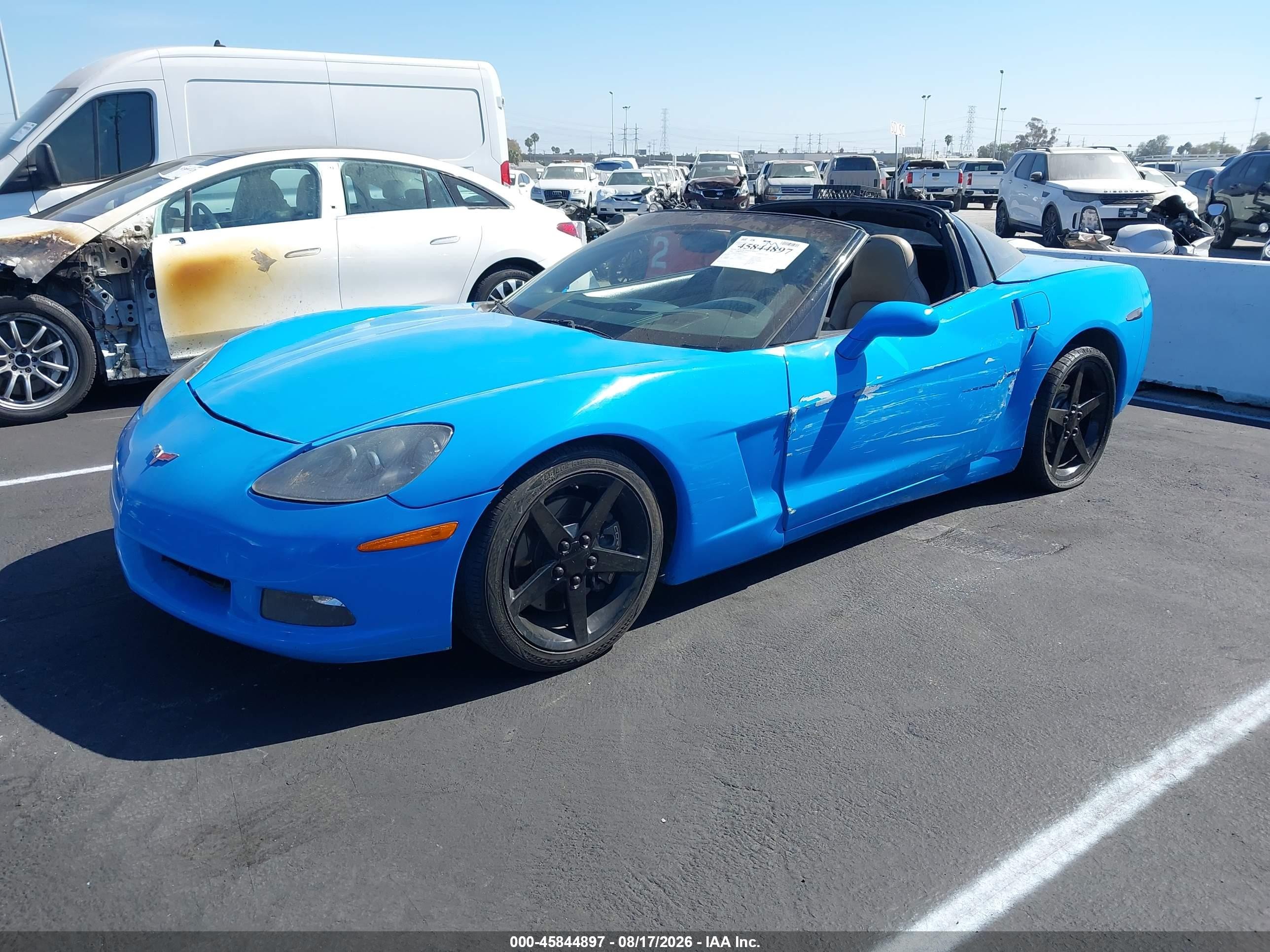 2006 Chevrolet Corvette Blue vin: 1G1YY26U065112352