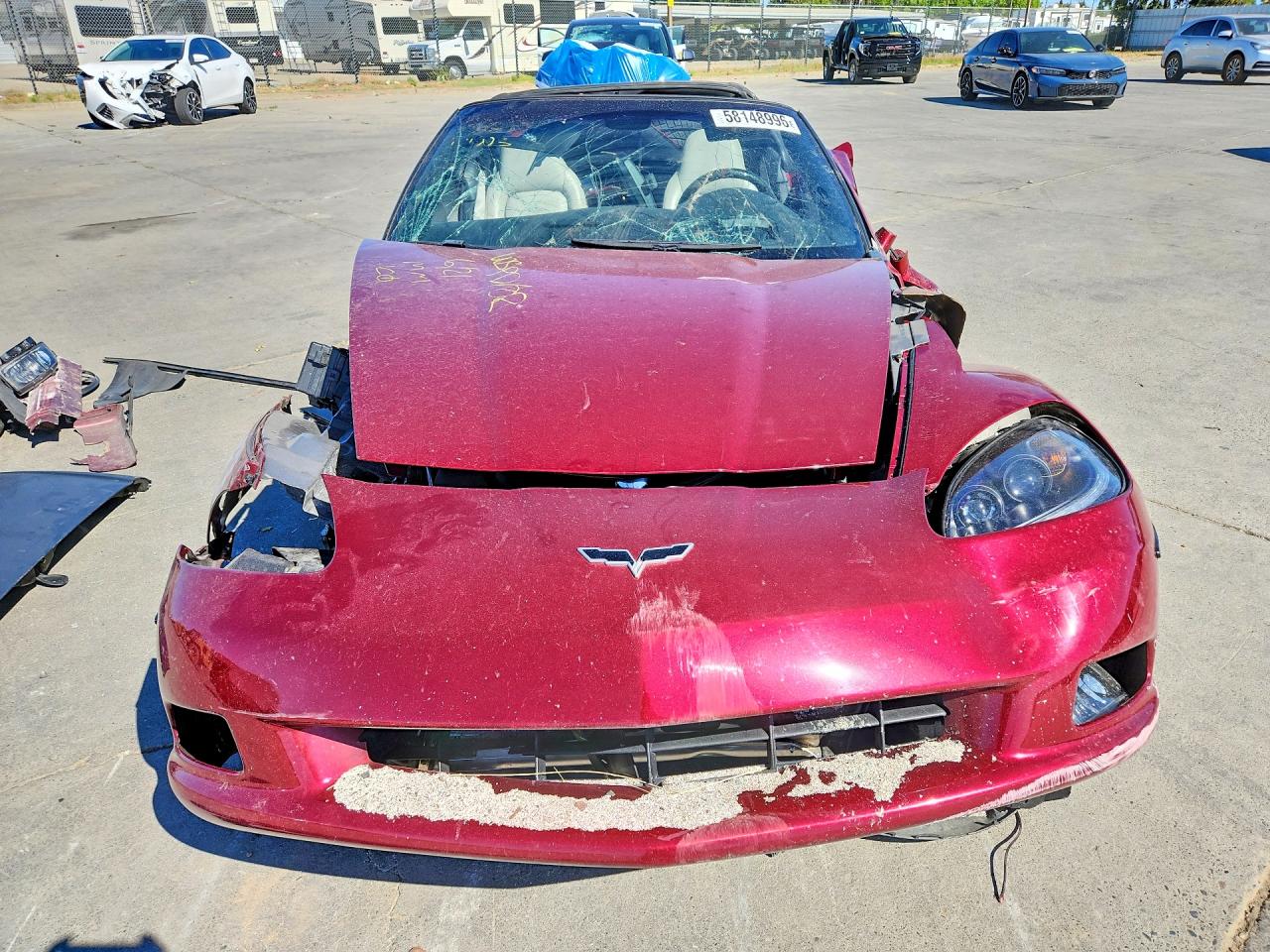 2007 Chevrolet Corvette Red vin: 1G1YY26U075109050