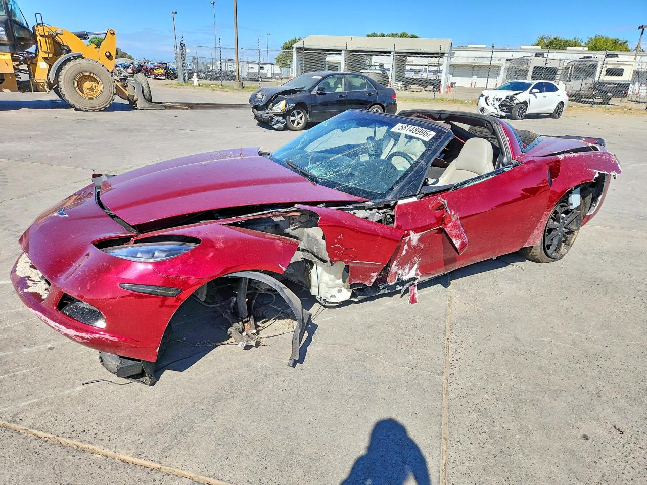 2007 Chevrolet Corvette Red vin: 1G1YY26U075109050