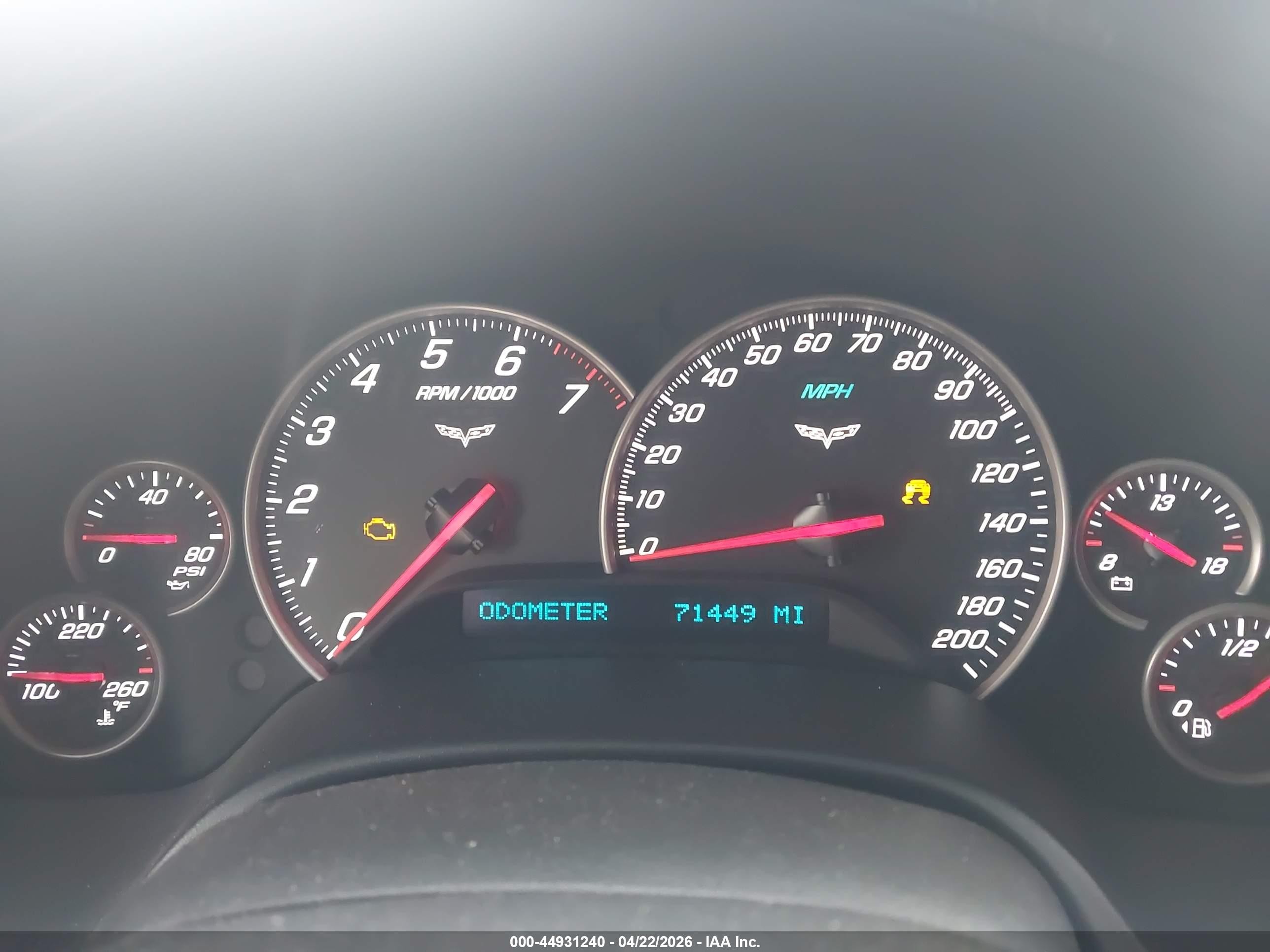 2007 Chevrolet Corvette   White vin: 1G1YY26U075114572