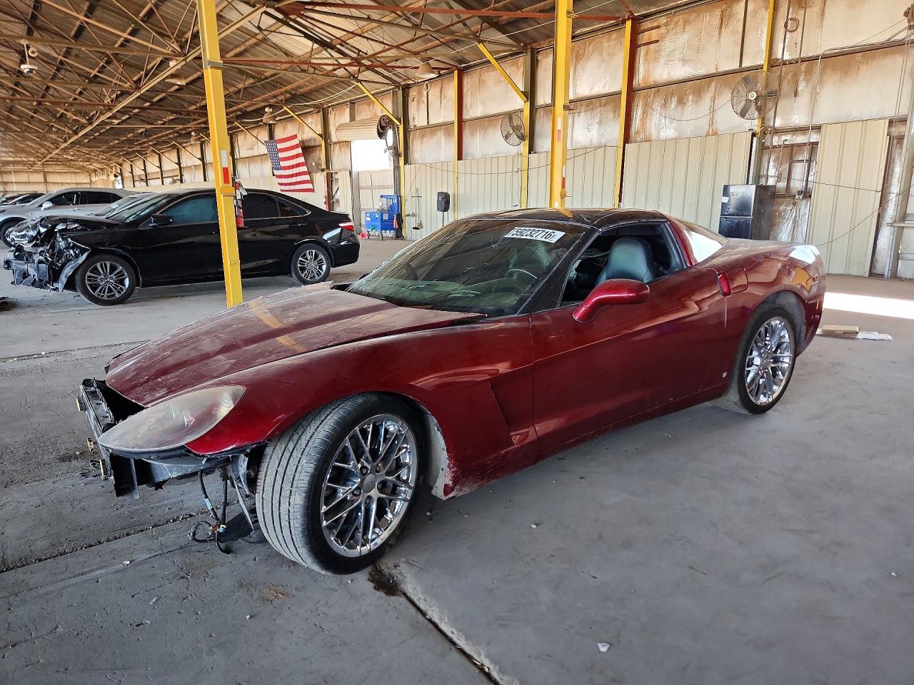 2007 Chevrolet Corvette Burgundy vin: 1G1YY26U275105713