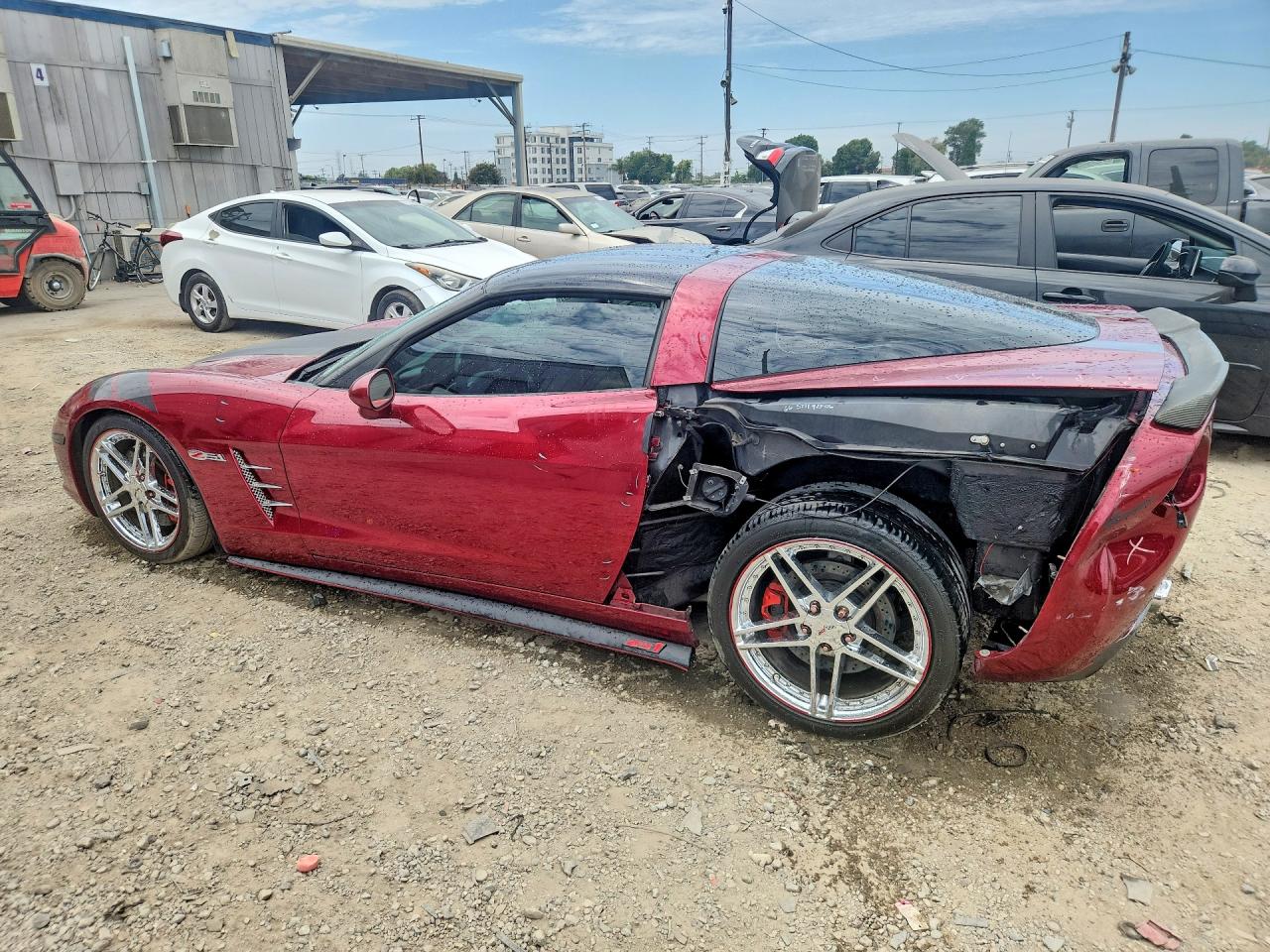 2007 Chevrolet Corvette Burgundy vin: 1G1YY26U375110175
