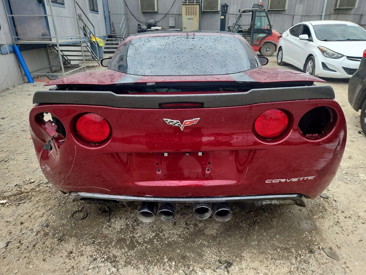 2007 Chevrolet Corvette Burgundy vin: 1G1YY26U375110175