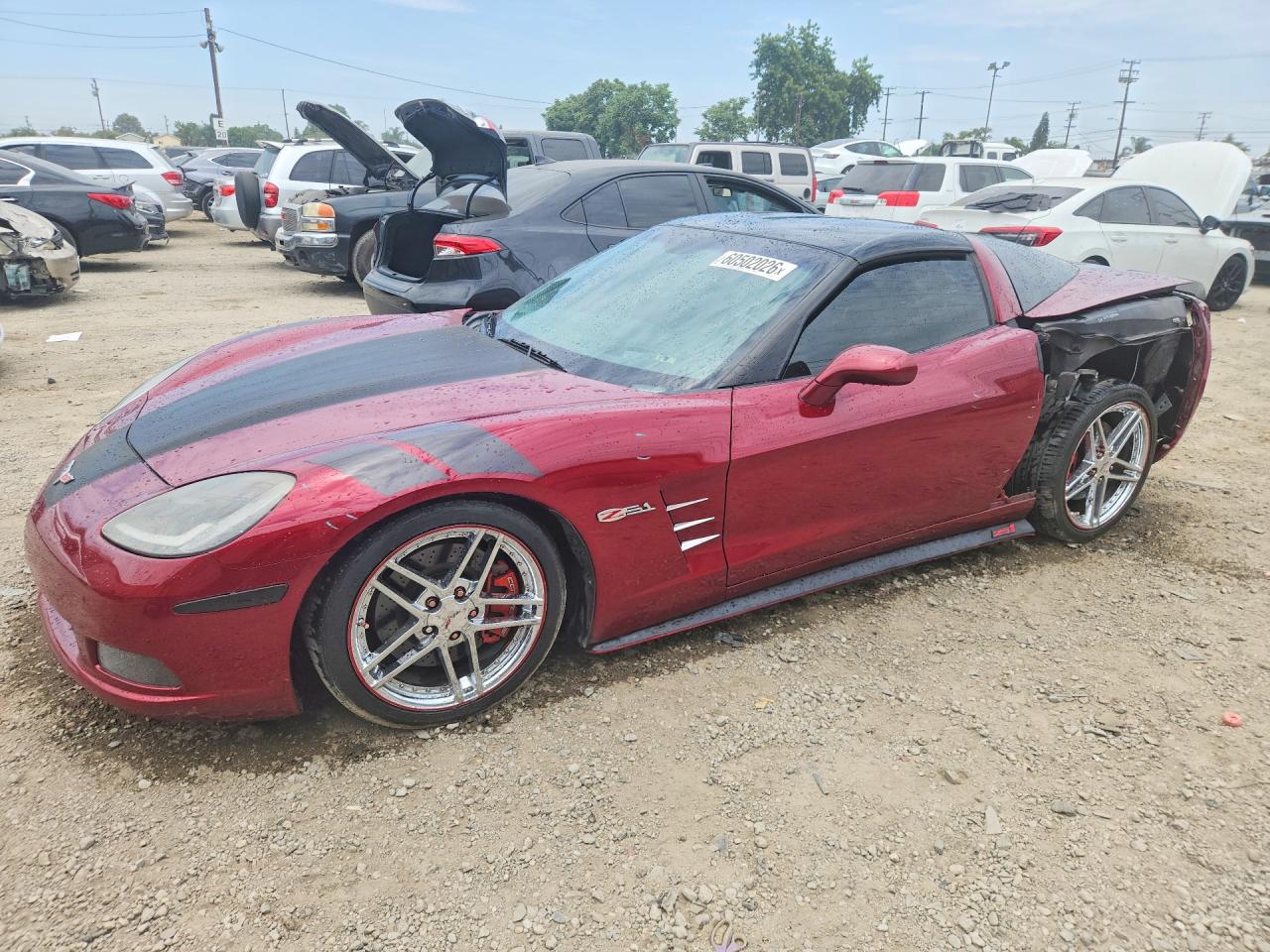 2007 Chevrolet Corvette Burgundy vin: 1G1YY26U375110175